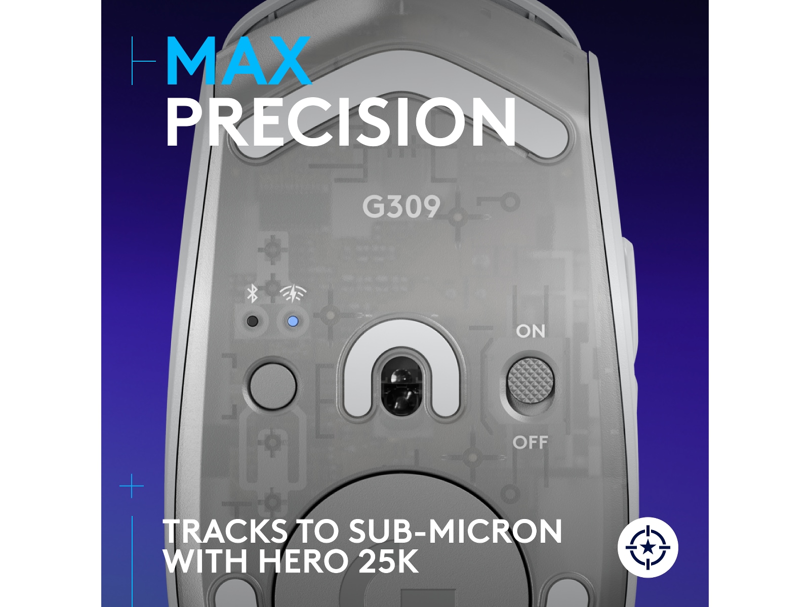 Logitech G G309 Lightspeed Gamingmus (vit) Gamingmus