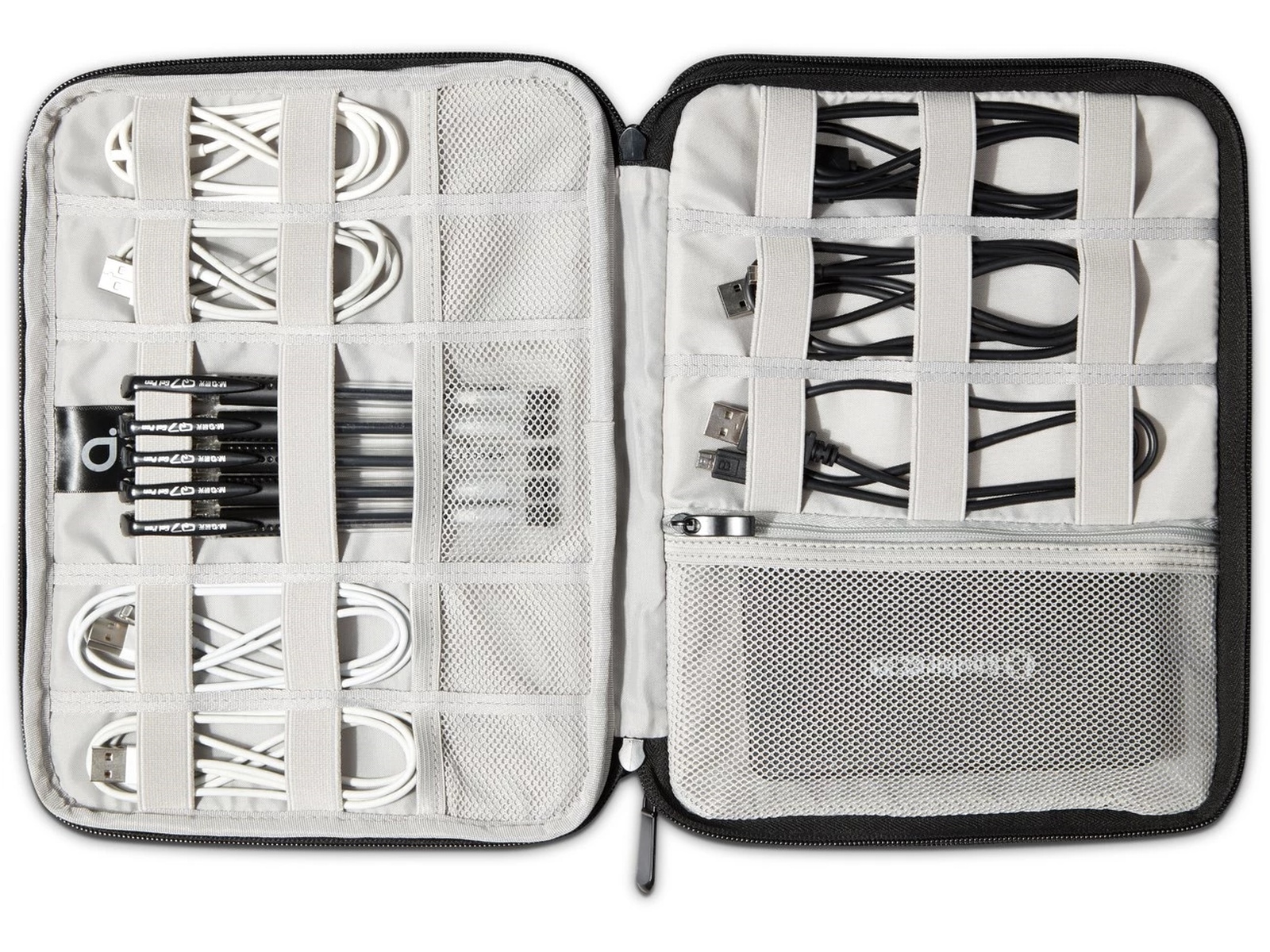 Andersson Stor förvaringsväska för surfplatta och tillbehör (grå) Kabeldöljare och tillbehör