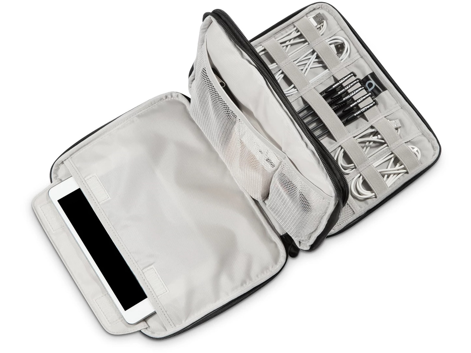 Andersson Stor förvaringsväska för surfplatta och tillbehör (grå) Kabeldöljare och tillbehör