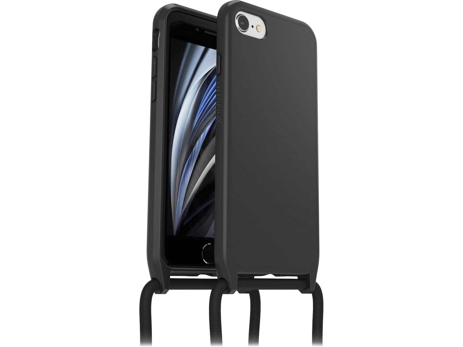 OtterBox iPhone SE React Necklace - ProPack (svart) Mobilskal