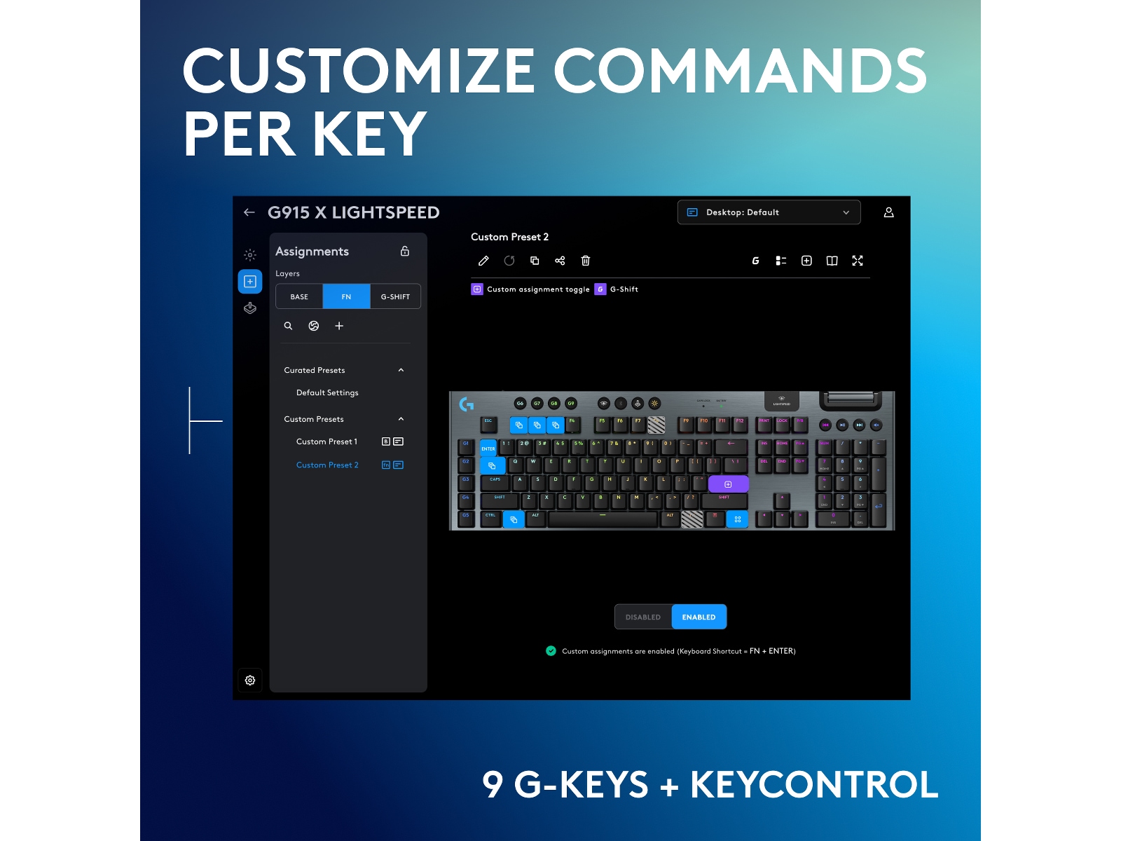 Logitech G915 X Lightspeed Trådlös Gamingtangentbord (svart) Gamingtangentbord