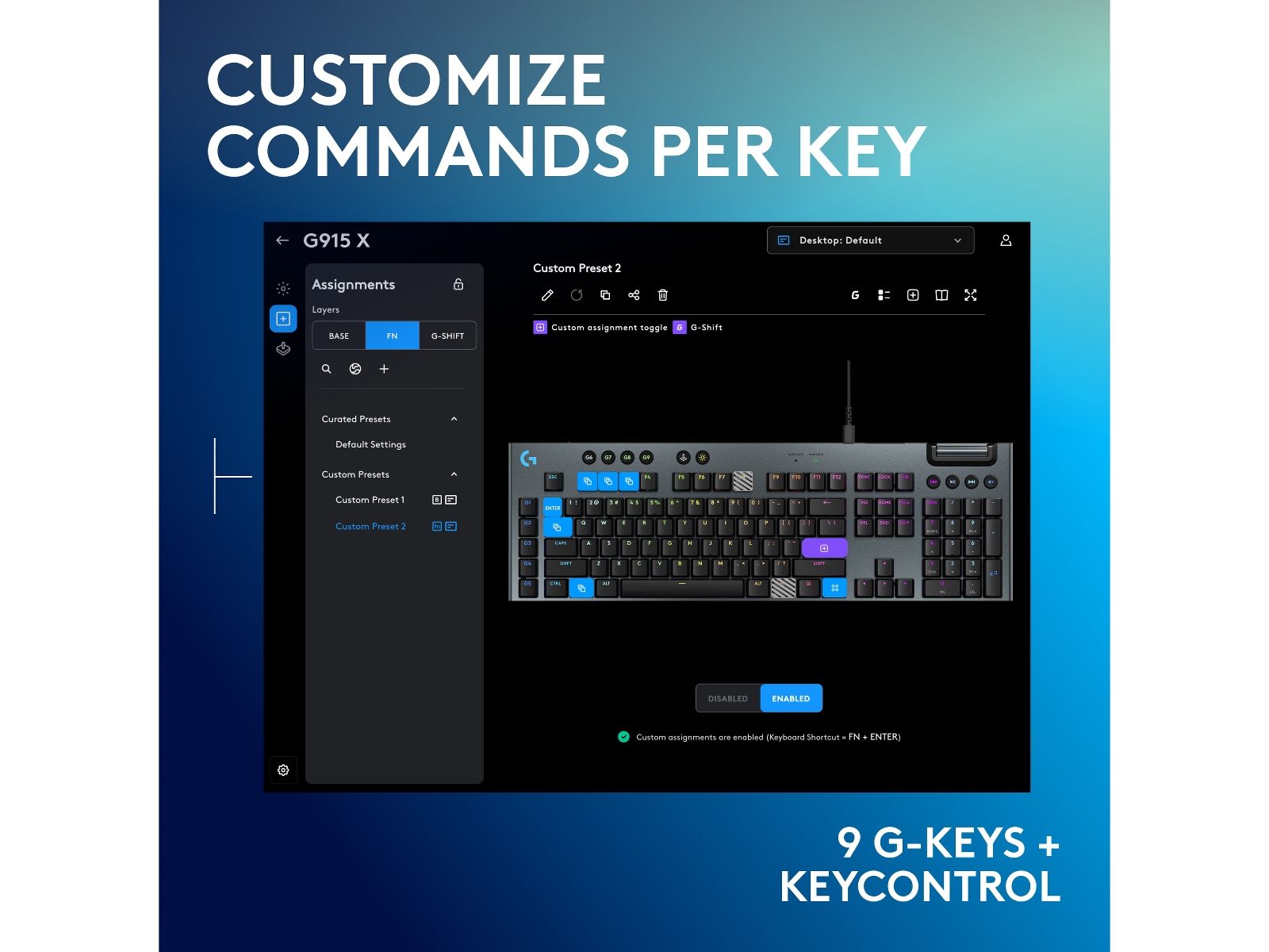 Logitech G915 X Gamingtangentbord (svart) Gamingtangentbord