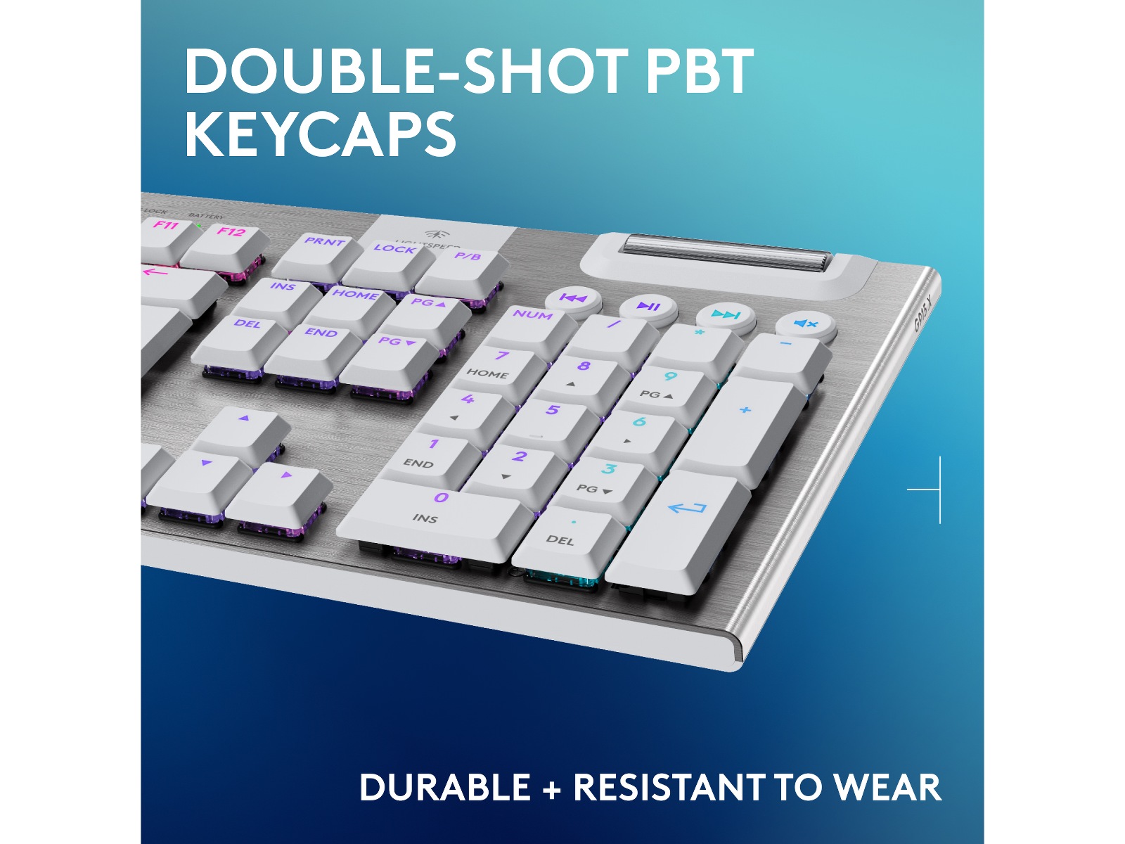 Logitech G915 X Lightspeed Trådlös Gamingtangentbord (vit) Gamingtangentbord