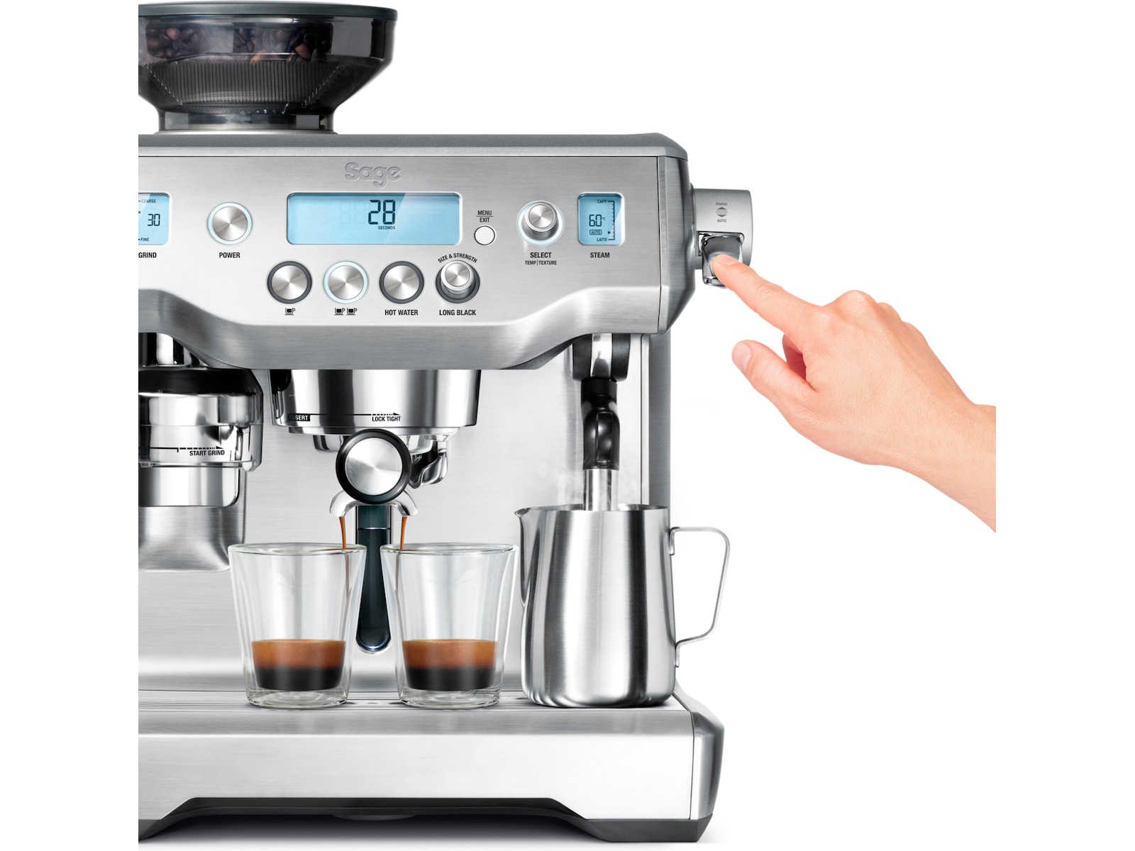 Sage Oracle Espressomaskin (borstat stål) Espressomaskiner