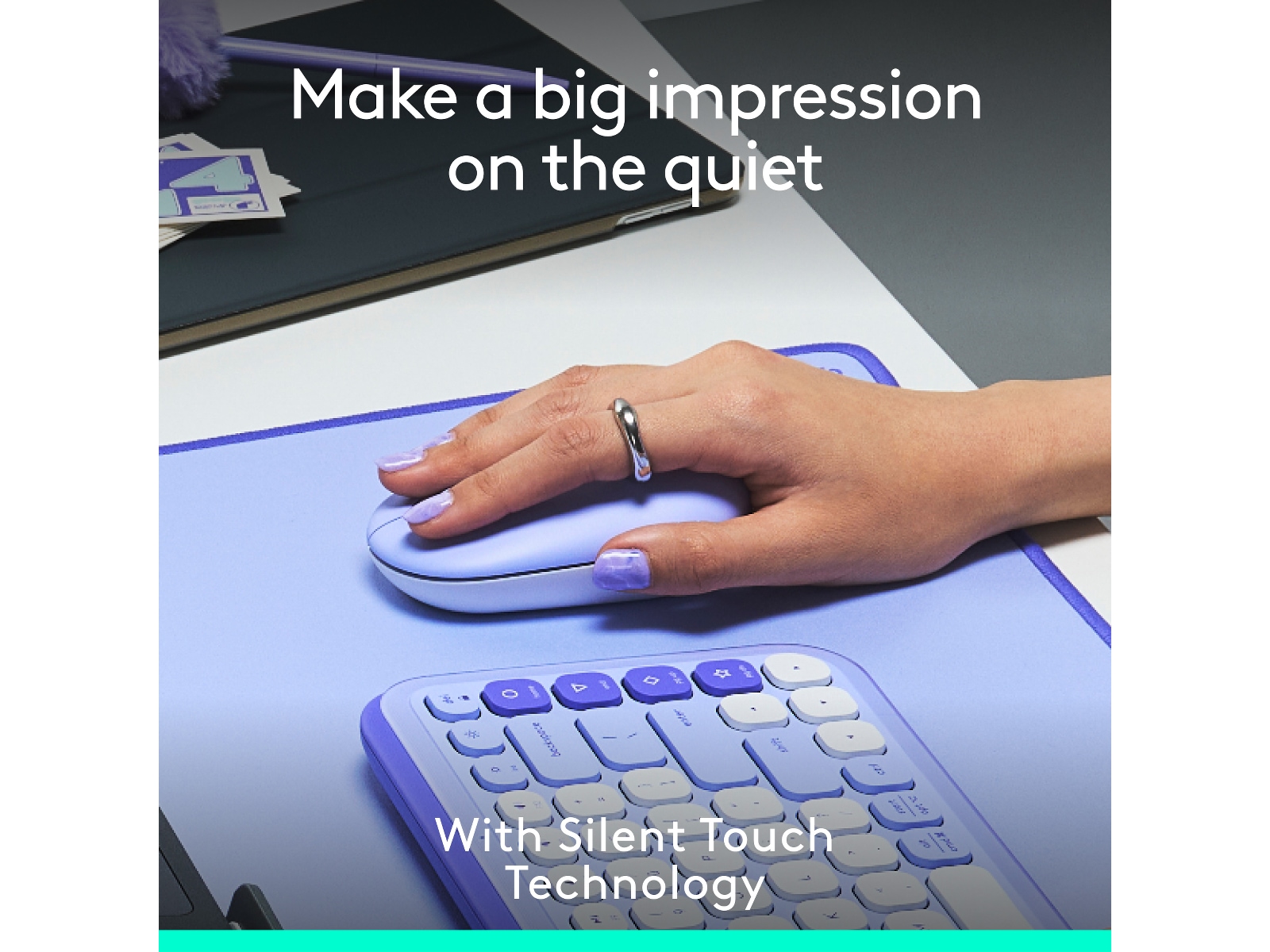 Logitech POP Icon trådlös mus (lilac) Mus
