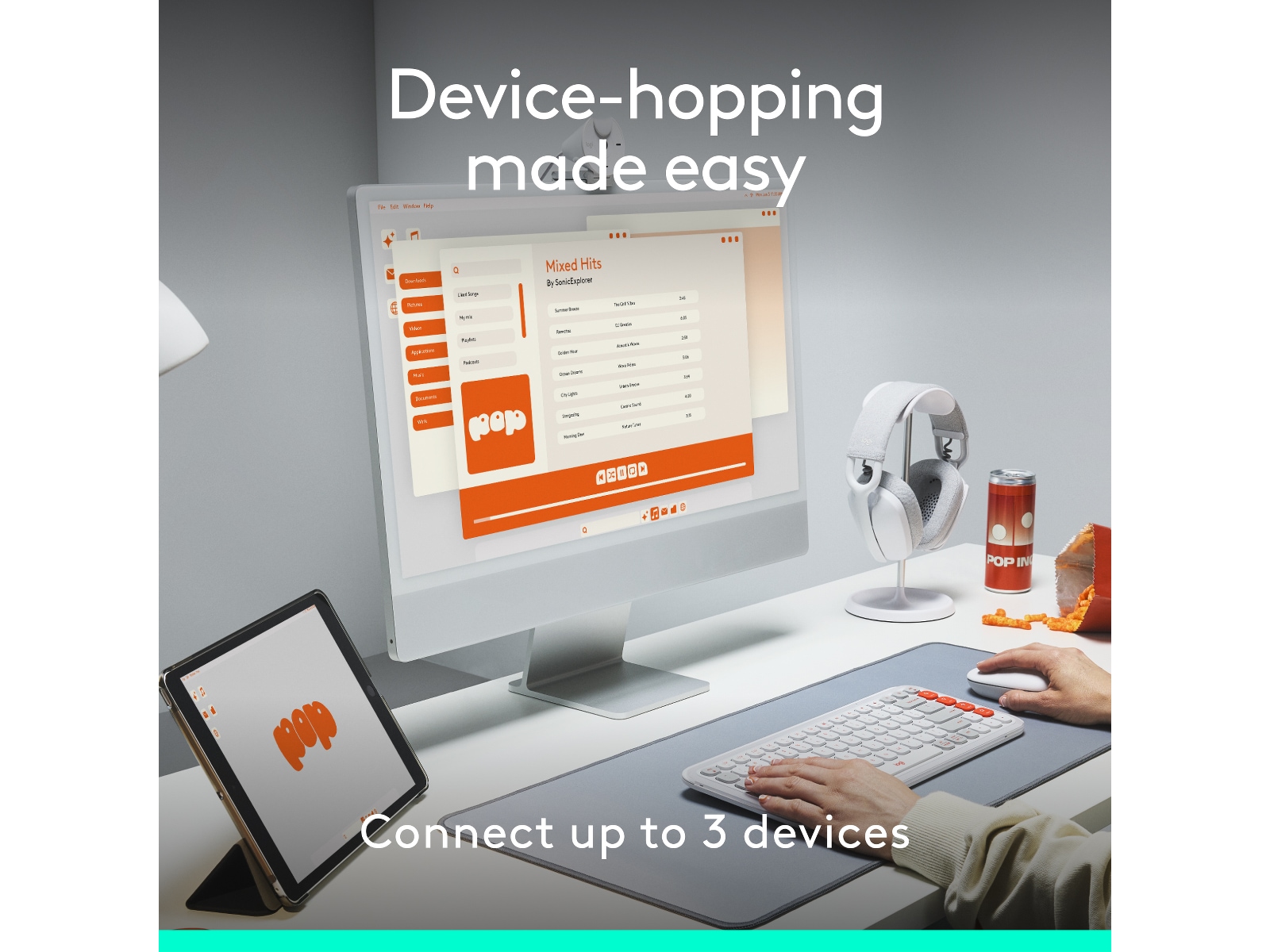 Logitech POP Icon trådlös mus (lilac) Mus