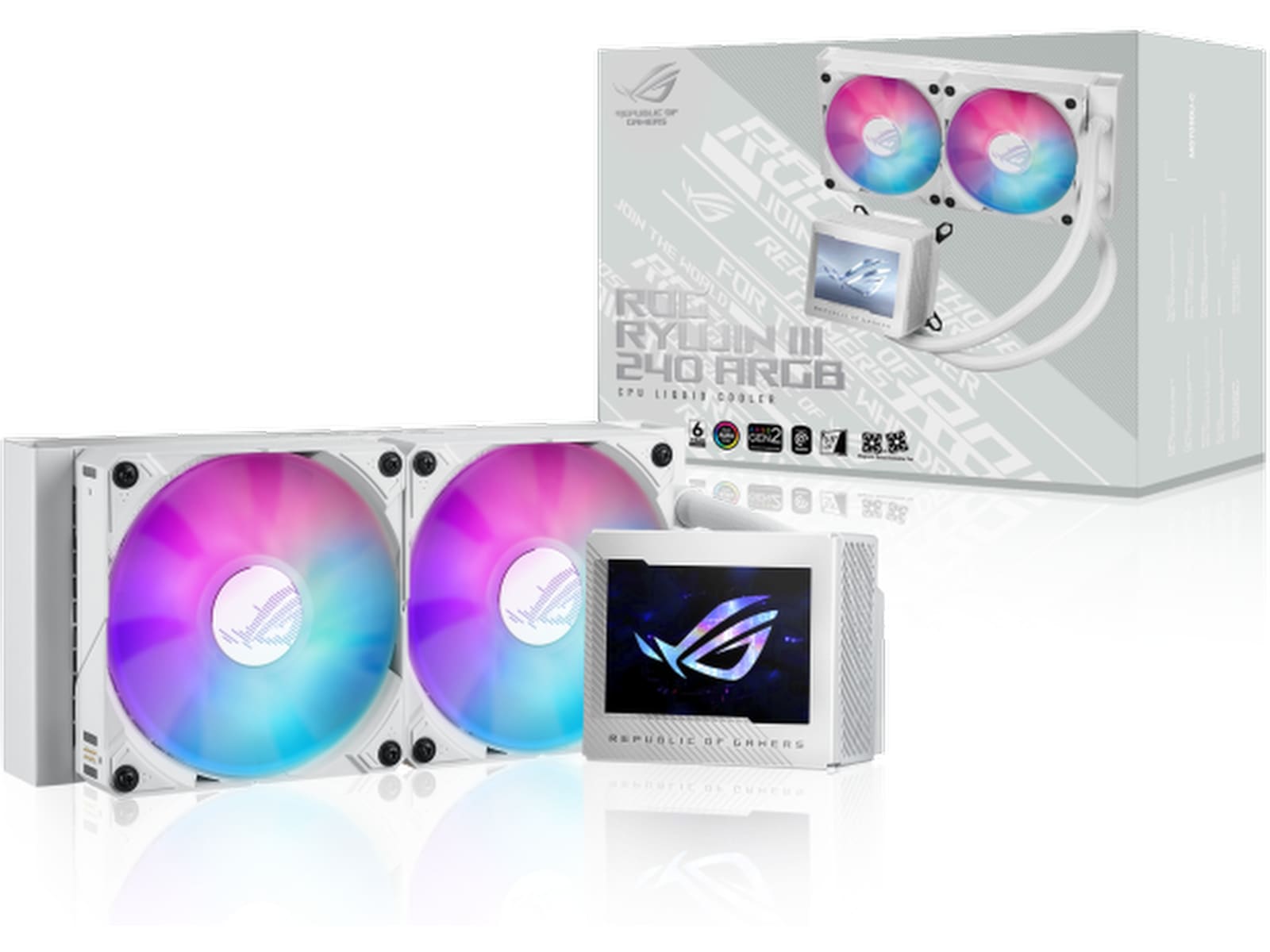 Asus ROG Ryujin III 240 ARGB Kylare (vit) CPU - Vattenkylning