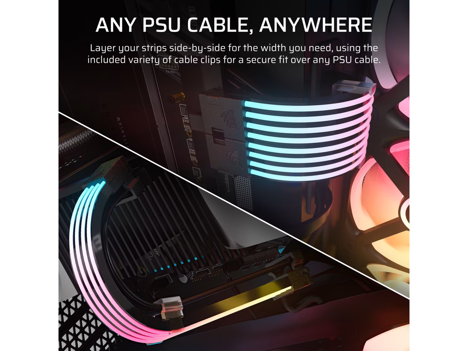 Corsair iCUE ARGB PSU Cable Strips Tillbehör