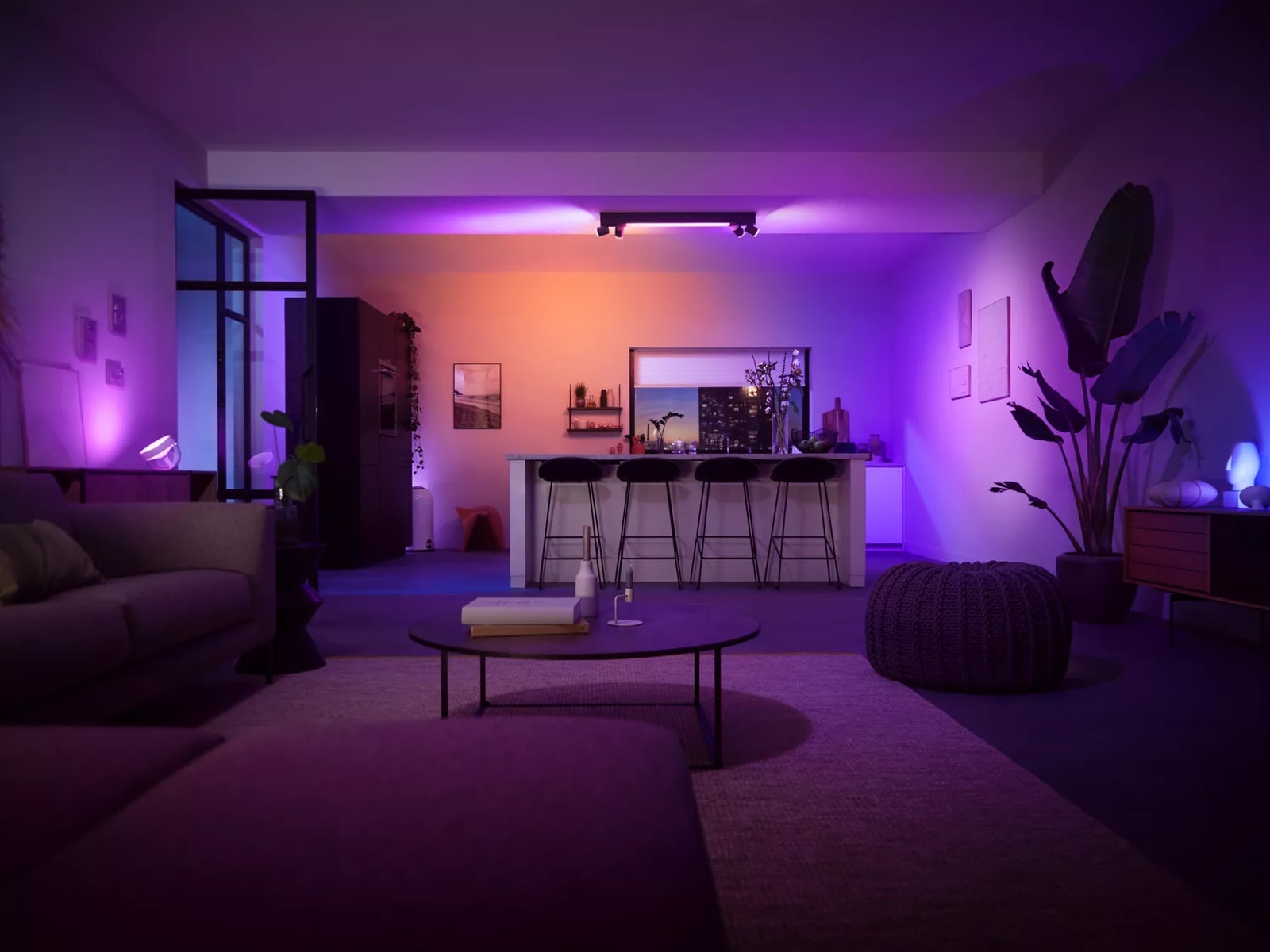 Philips Hue Centris taklampa med 4 spotlights (svart) Taklampa