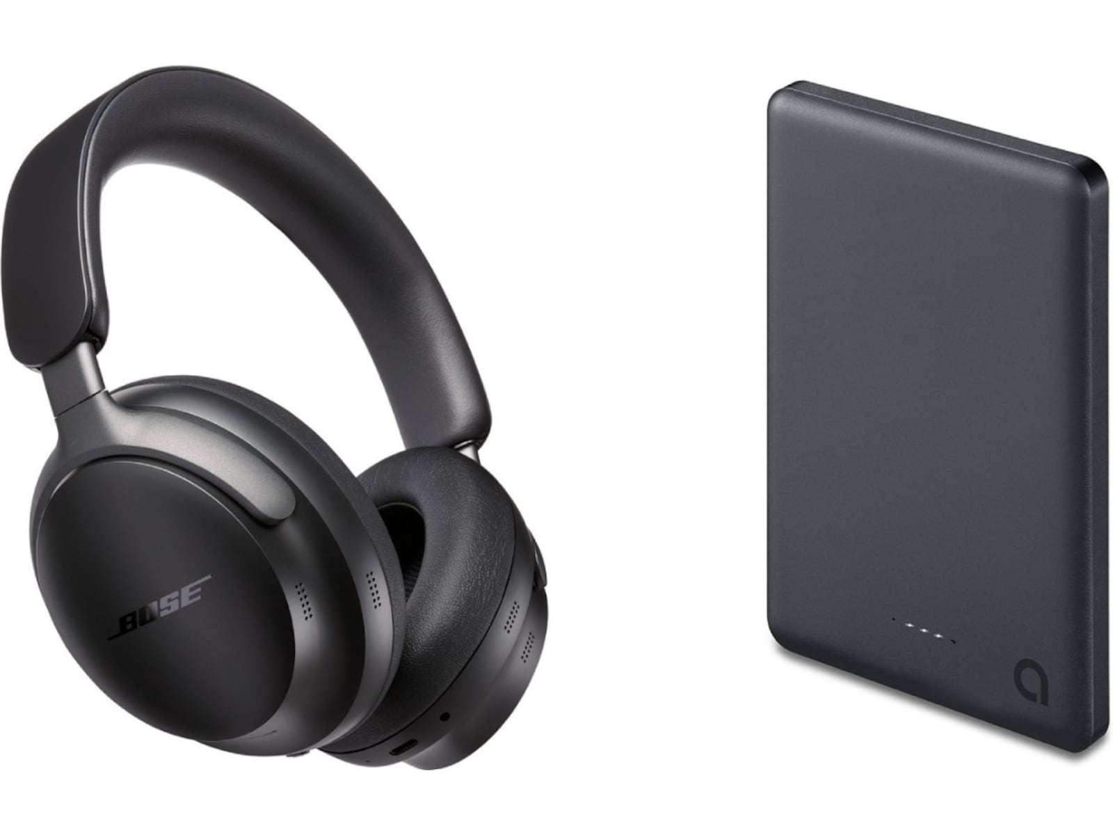 Bose QuietComfort Ultra trådlösa hörlurar, Over-Ear (svart) + powerbank Hörlurar