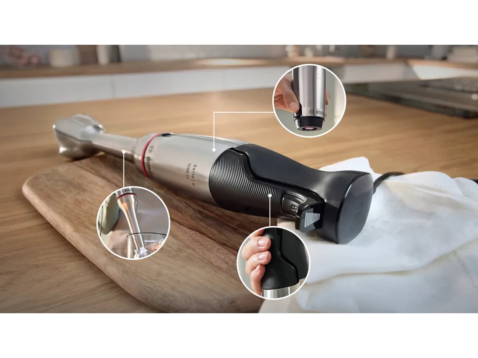 Bosch MSM6M810 Miksestav (rostfritt stål) Stavmixers & elvispar