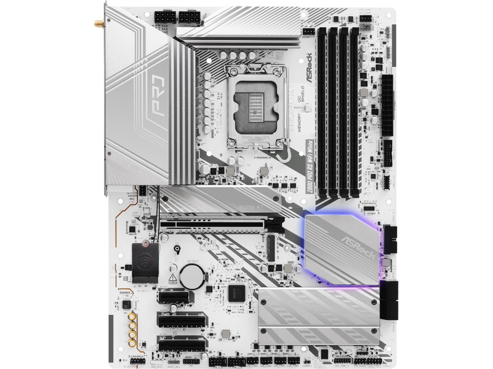 ASRock Z890 PRO RS WIFI Moderkort (vit) Intel Socket