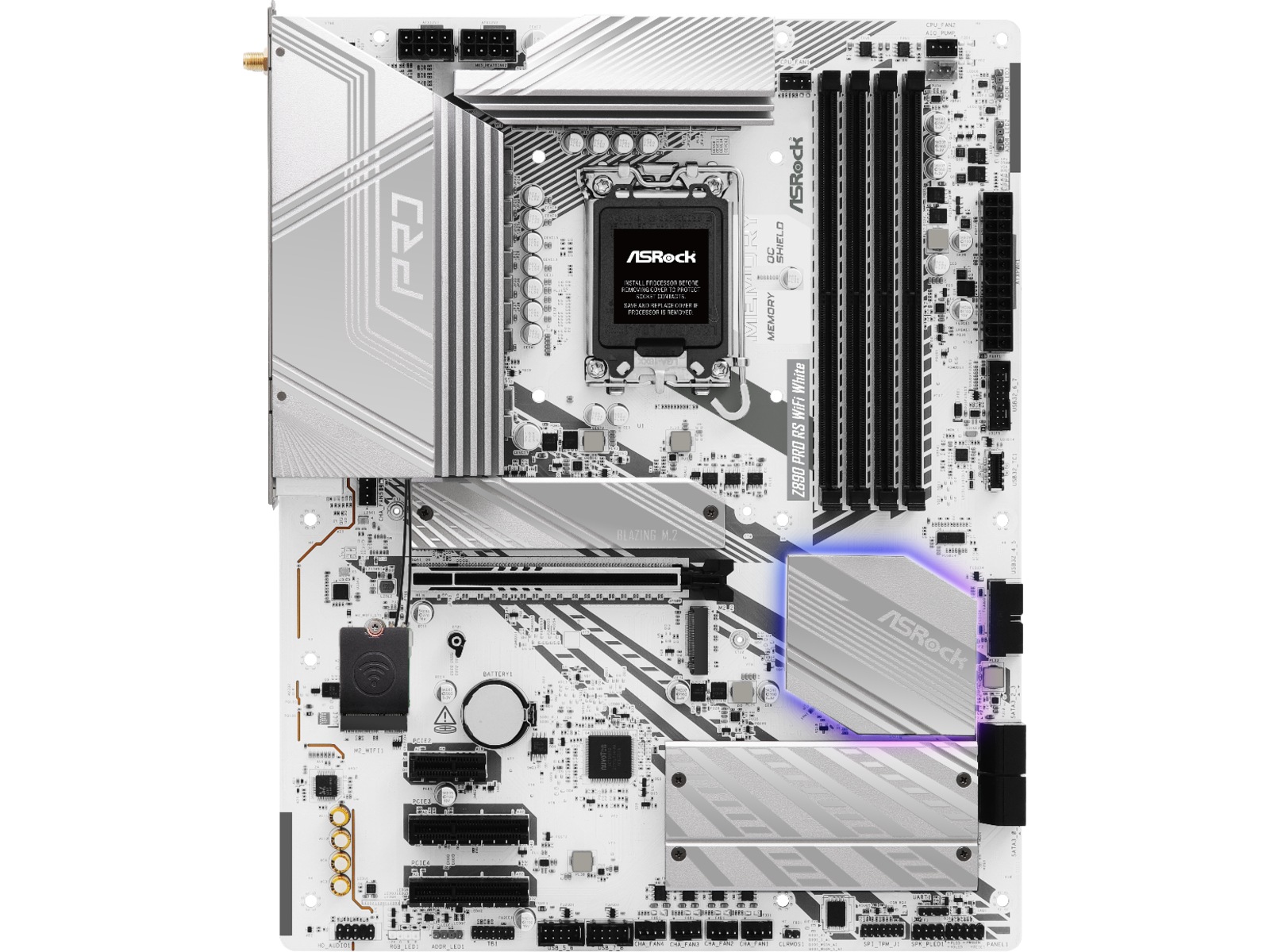 ASRock Z890 PRO RS WIFI Moderkort (vit) Intel Socket