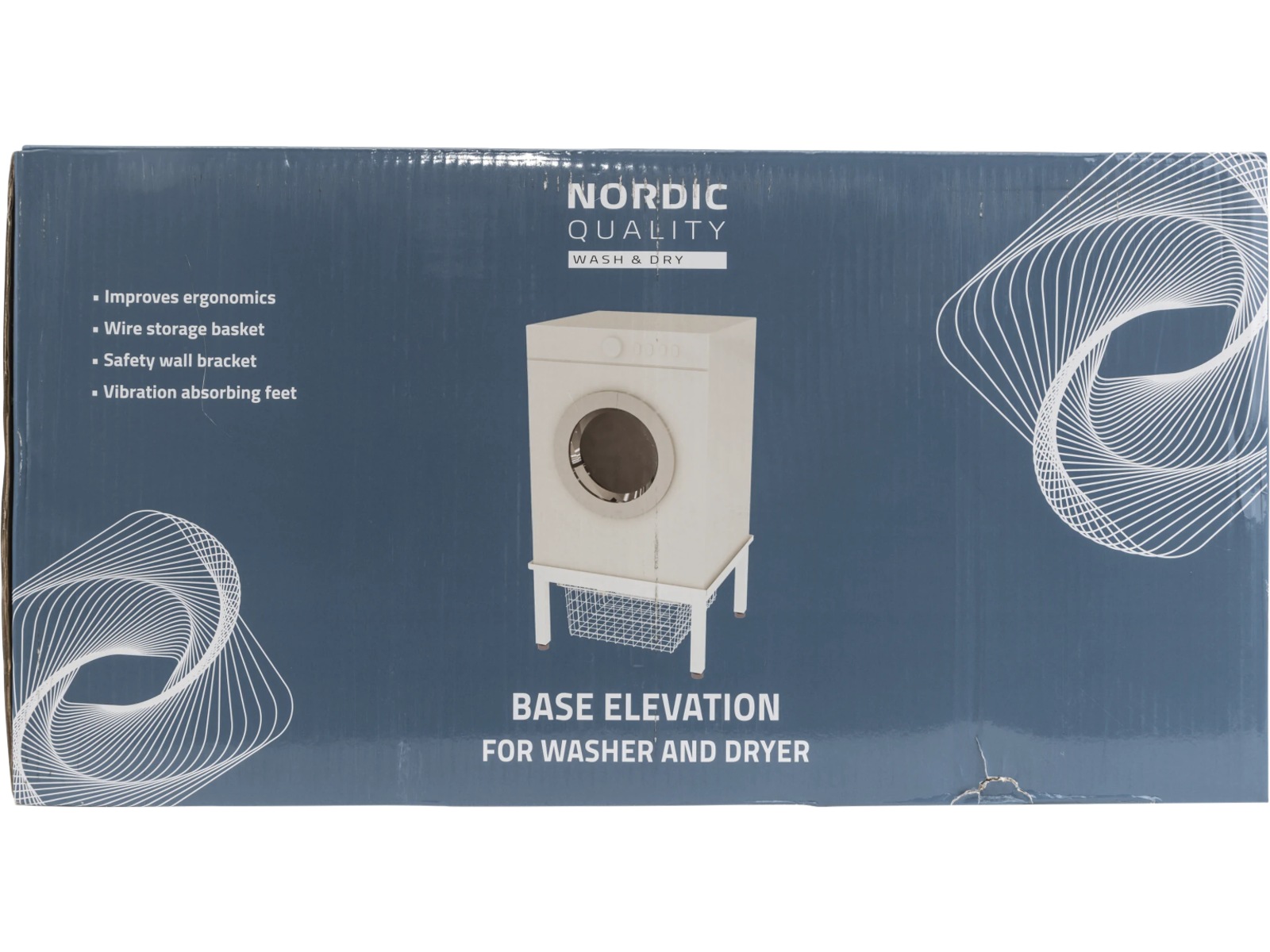 Nordic Quality Bas höjning för tvättmaskin/torktumlare med korg Tillbehör till tvättmaskiner & torktumlare