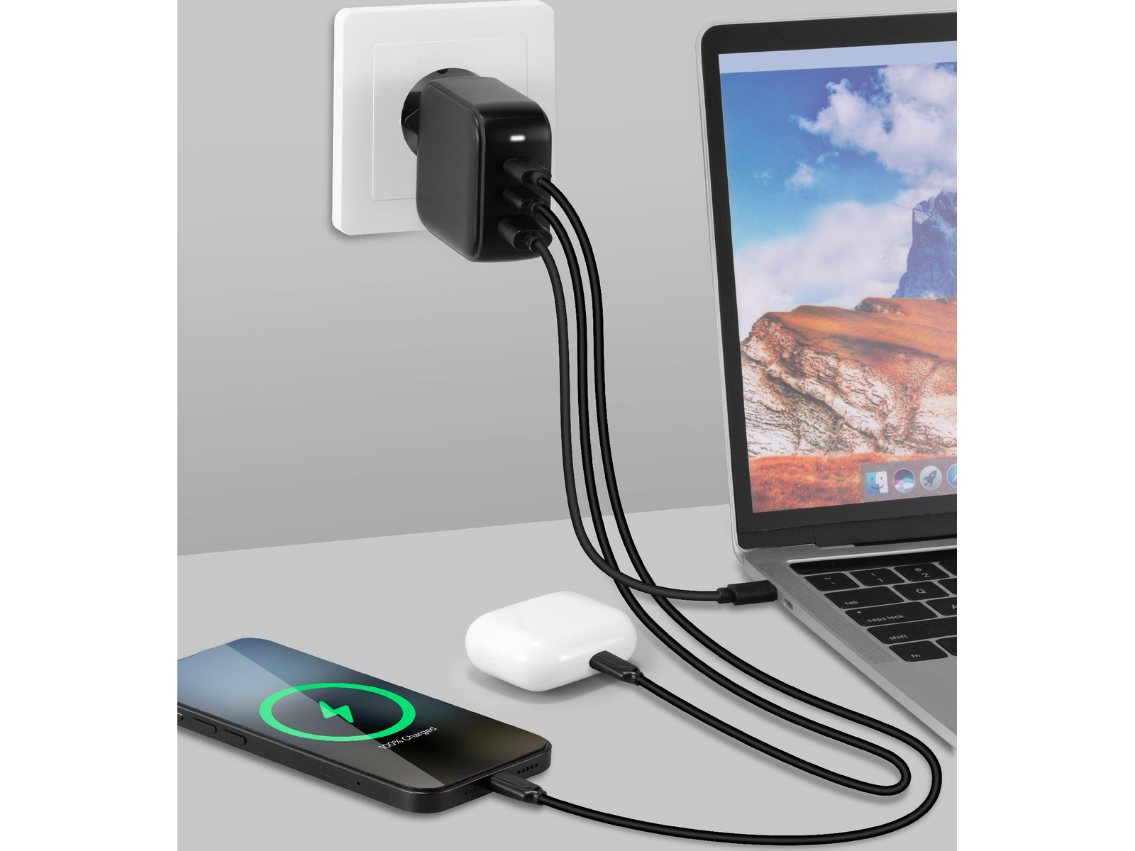 Andersson 65W Väggladdare (svart) Mobilladdare