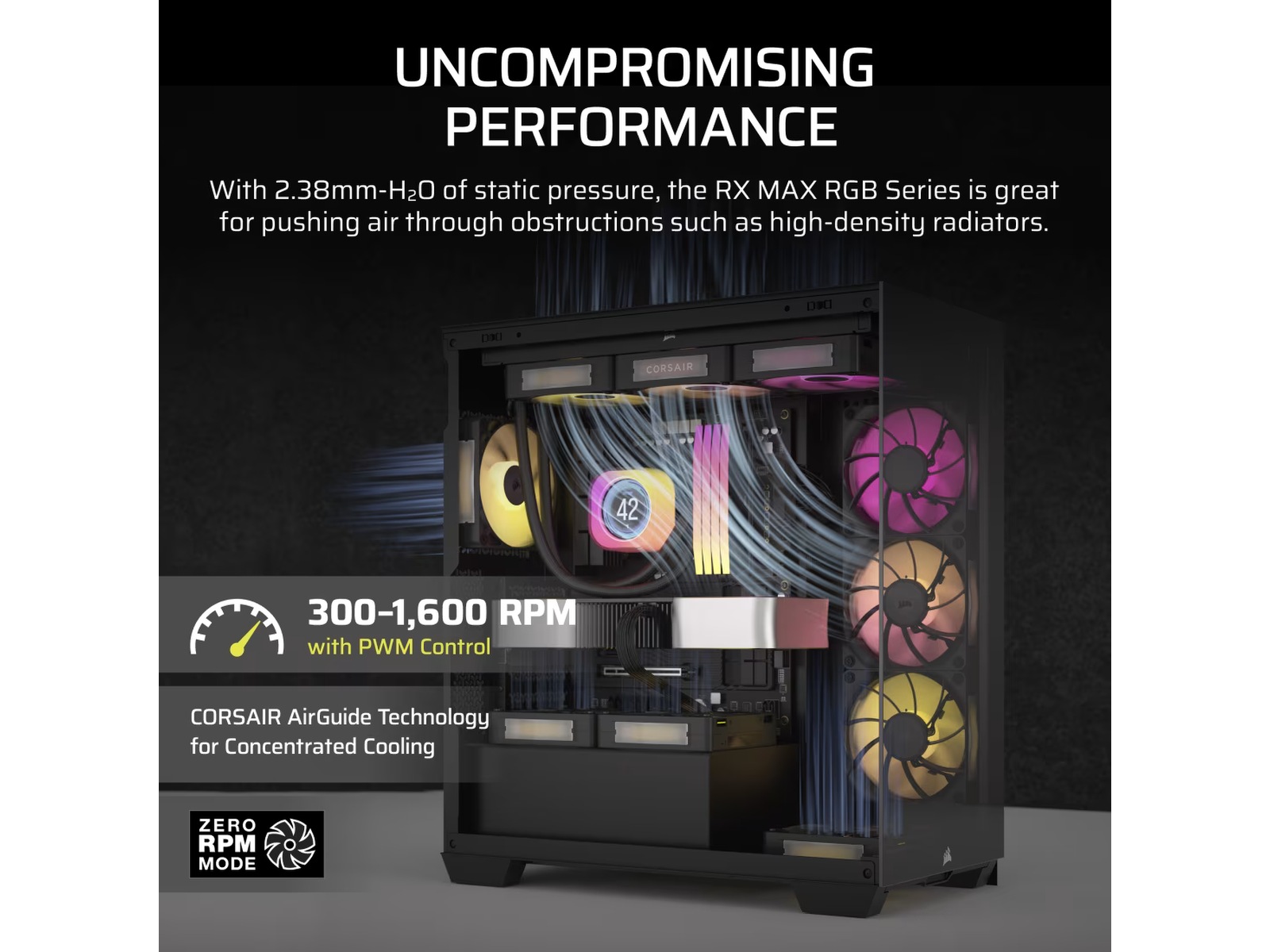 Corsair iCUE LINK RX140 RGB MAX Fläkt (svart) Fläkt