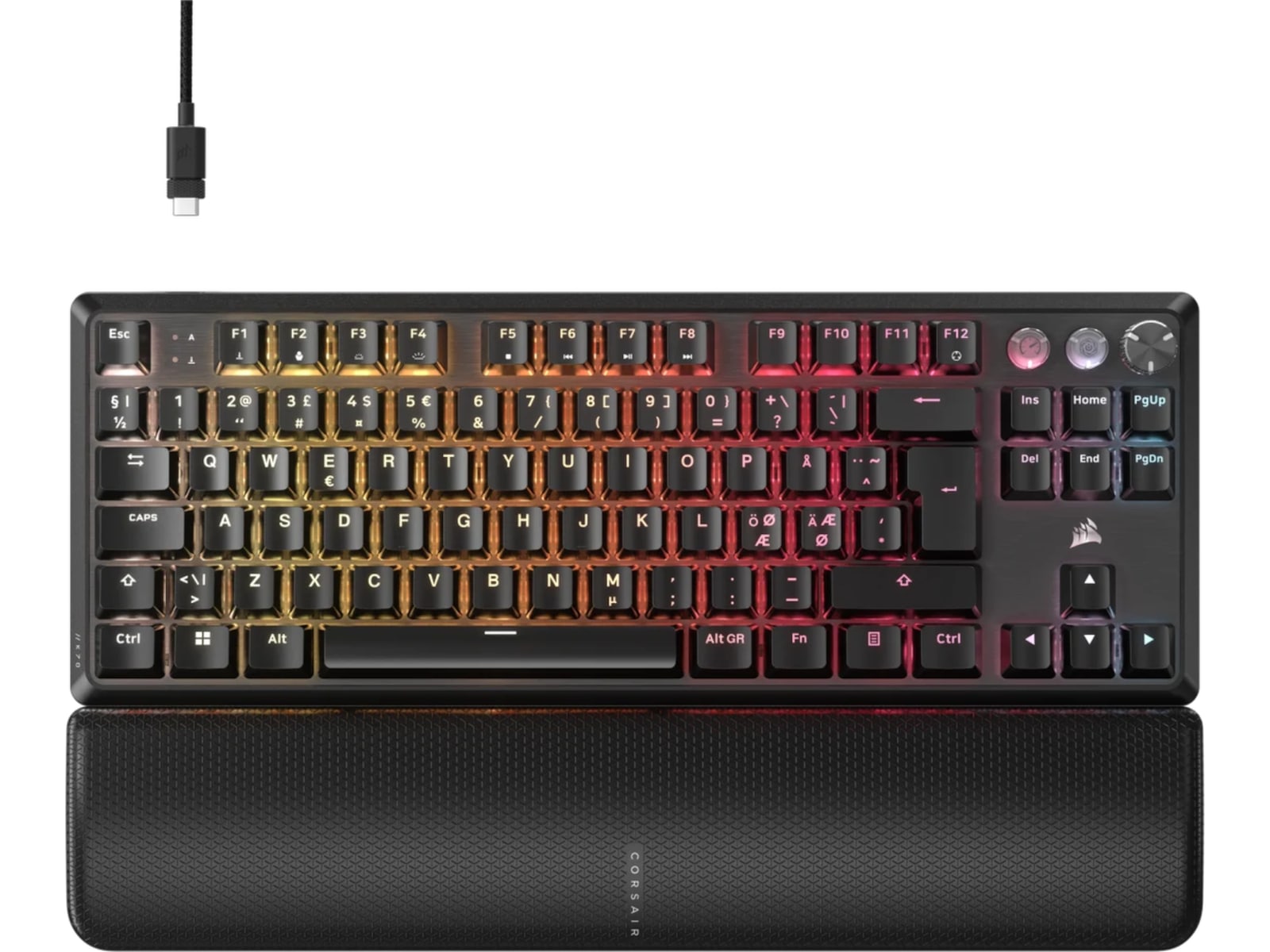 Corsair K70 PRO TKL RGB Gaming Tangentbord (svart) Gamingtangentbord