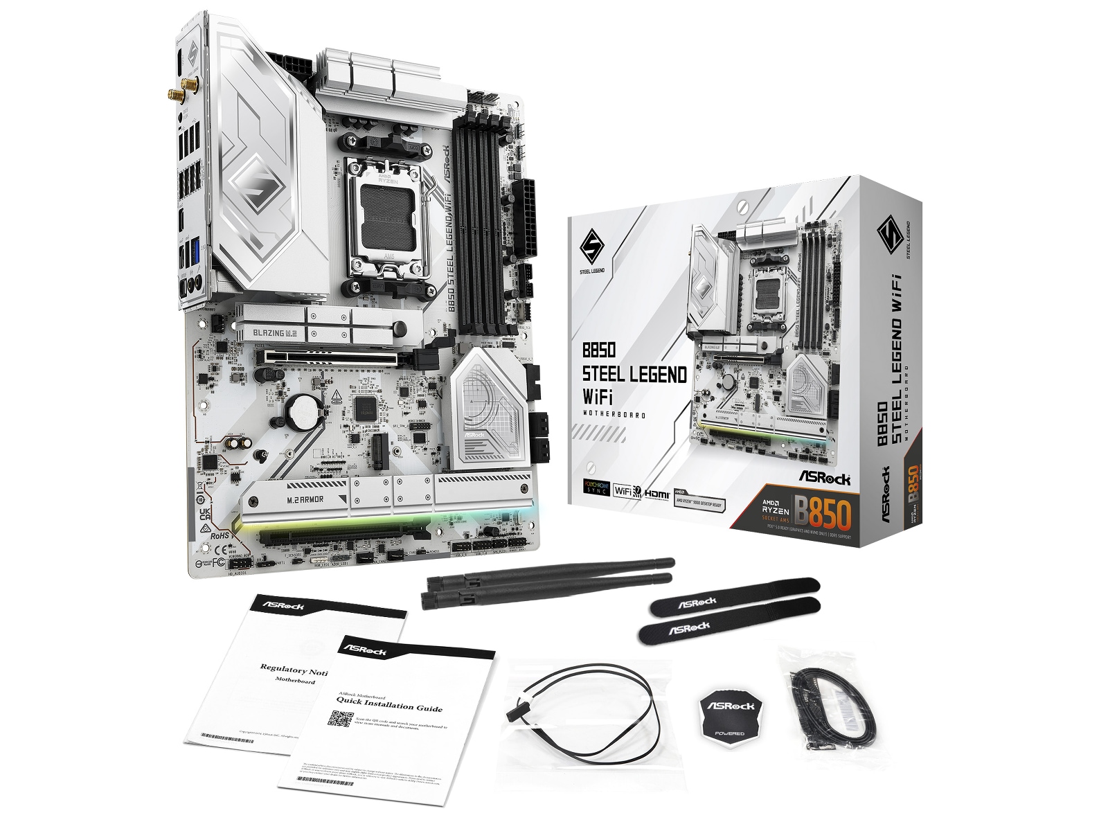 ASRock B850 Steel Legend WiFi Moderkort AMD Socket