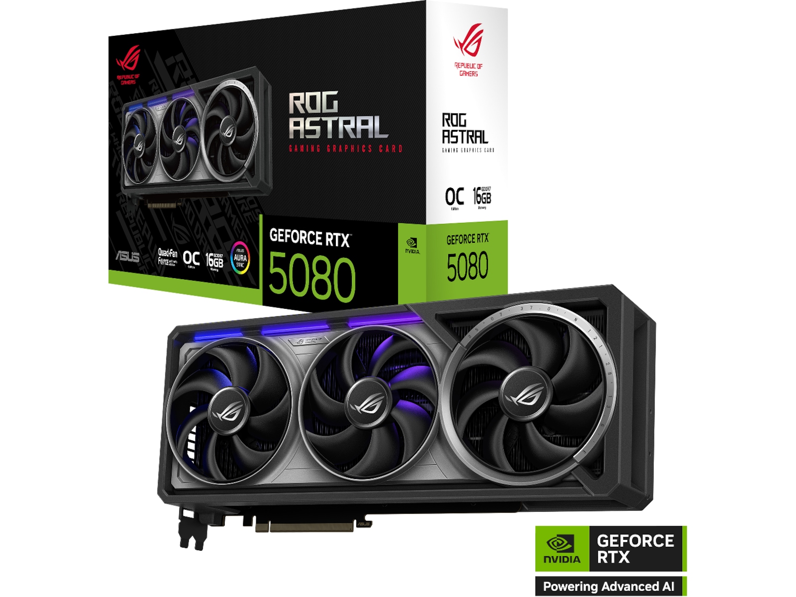 ASUS ROG Astral GeForce RTX 5080 Gaming OC Grafikkort
