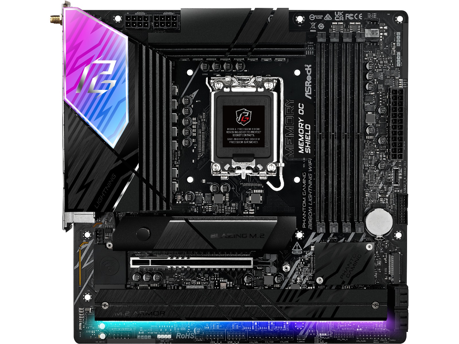 ASRock B860M Lightning WiFi Moderkort Intel Socket