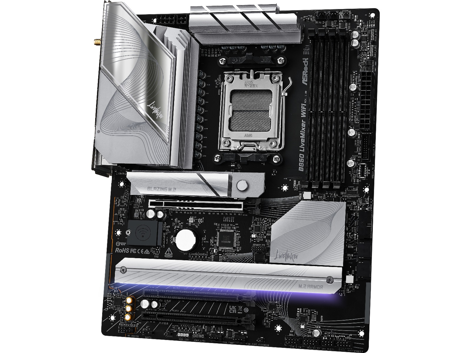 ASRock B850 LiveMixer WiFi Moderkort AMD Socket