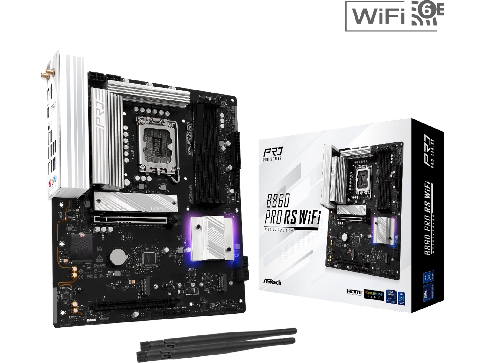 ASRock B860 Pro RS WiFi Moderkort Intel Socket