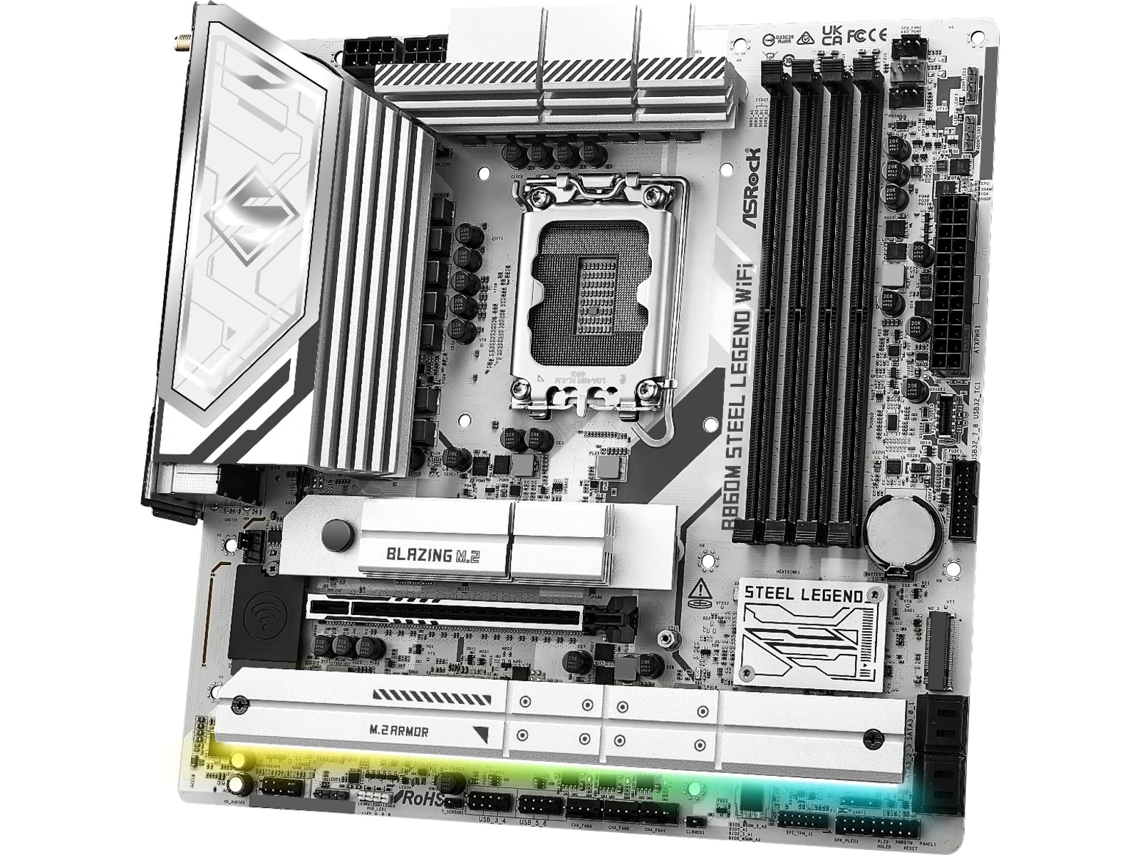 ASRock B860M Steel Legend WiFi Moderkort Intel Socket