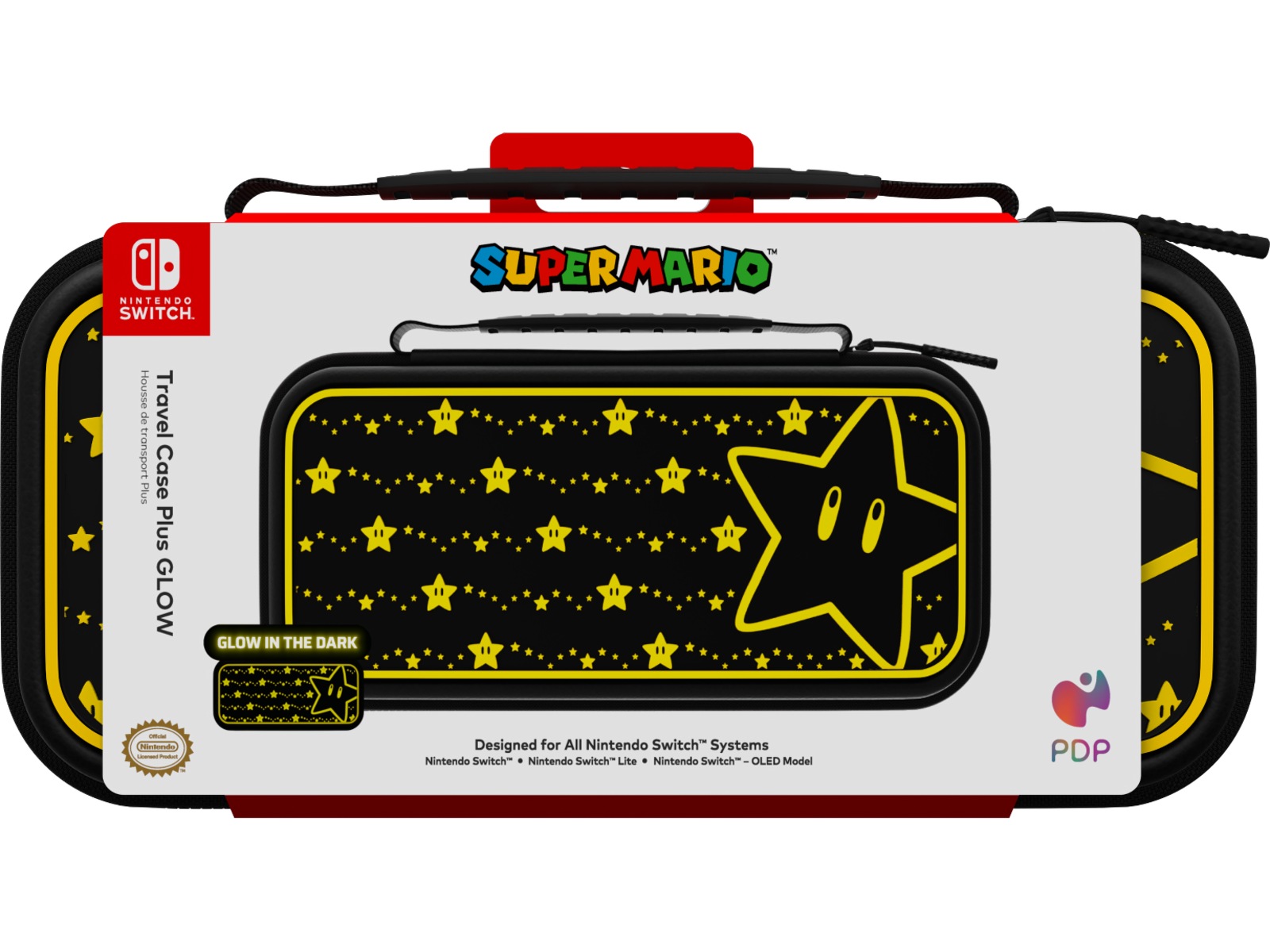 PDP NSW Travel Case Plus GLOW (mario stars) Tillbehör till spelkonsoler