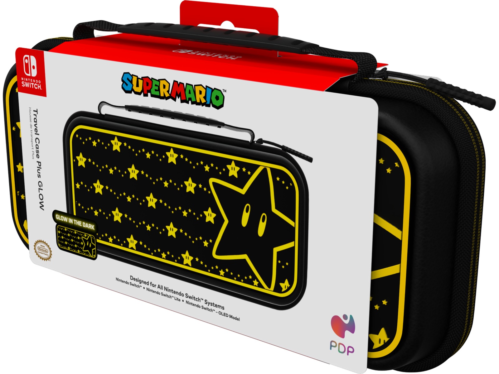 PDP NSW Travel Case Plus GLOW (mario stars) Tillbehör till spelkonsoler