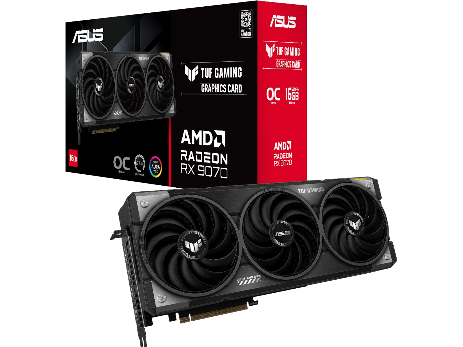 ASUS TUF Gaming AMD Radeon RX 9070 OC Grafikkort