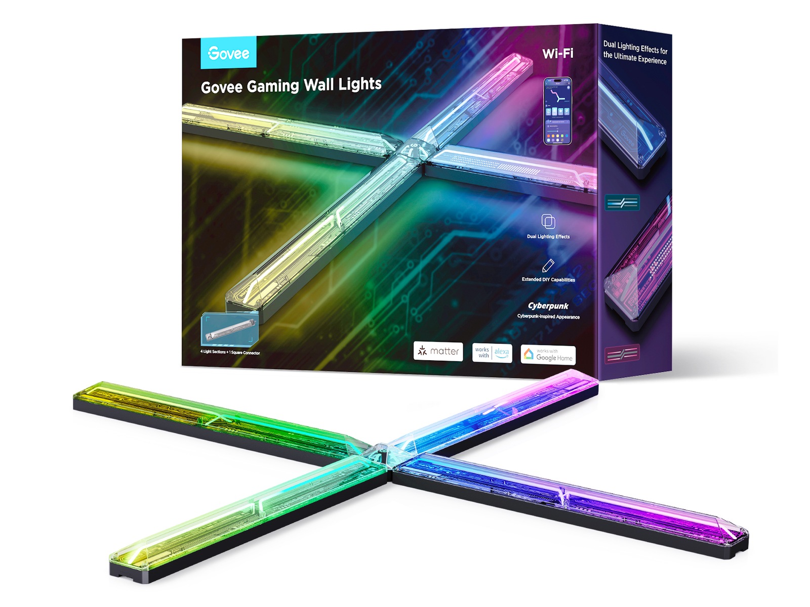 Govee Gaming Wall Light (4+1) Led strips & underhållning