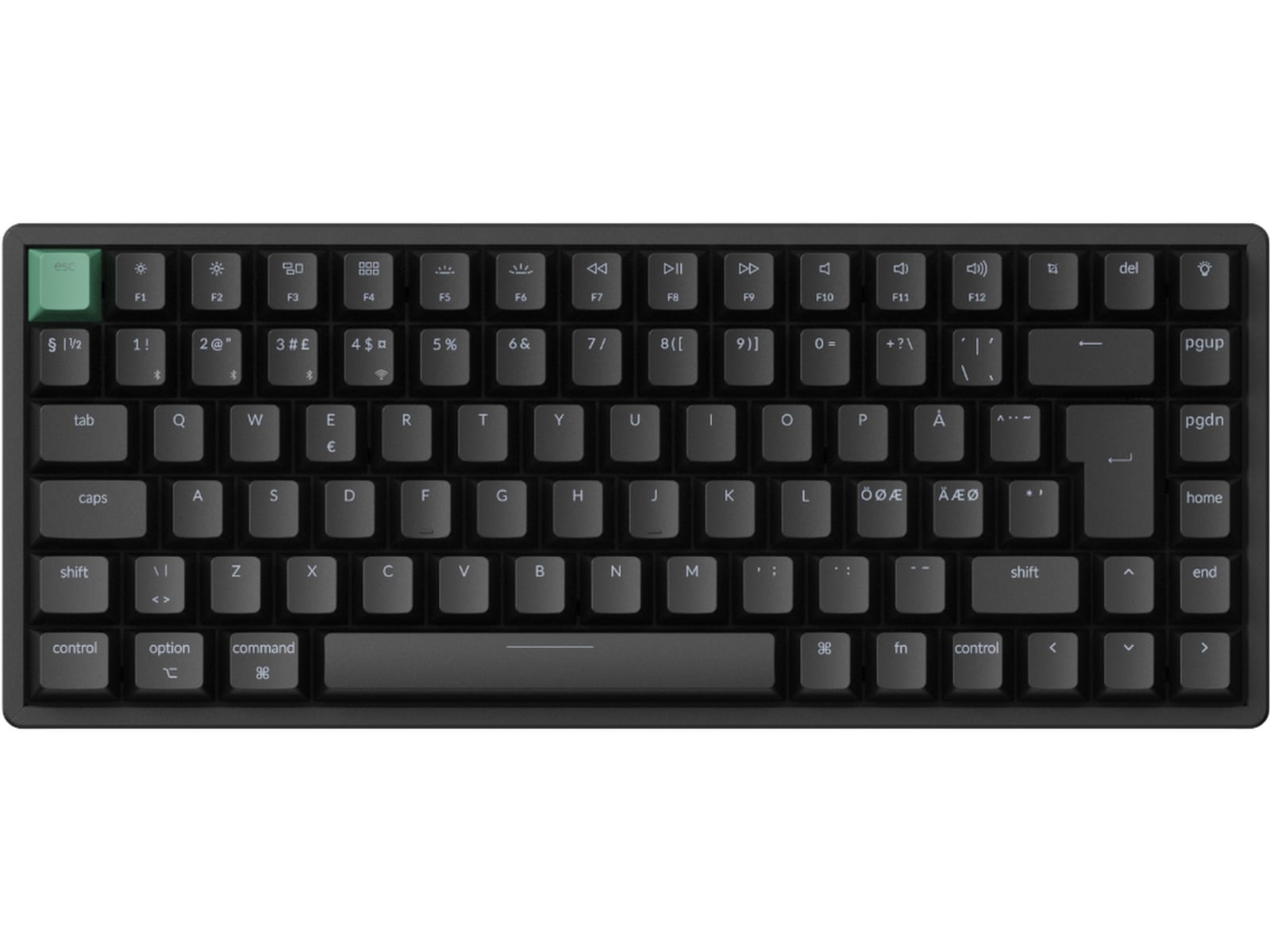 Keychron K2 HE QMK trådlöst gamingtangentbord (svart) Gamingtangentbord