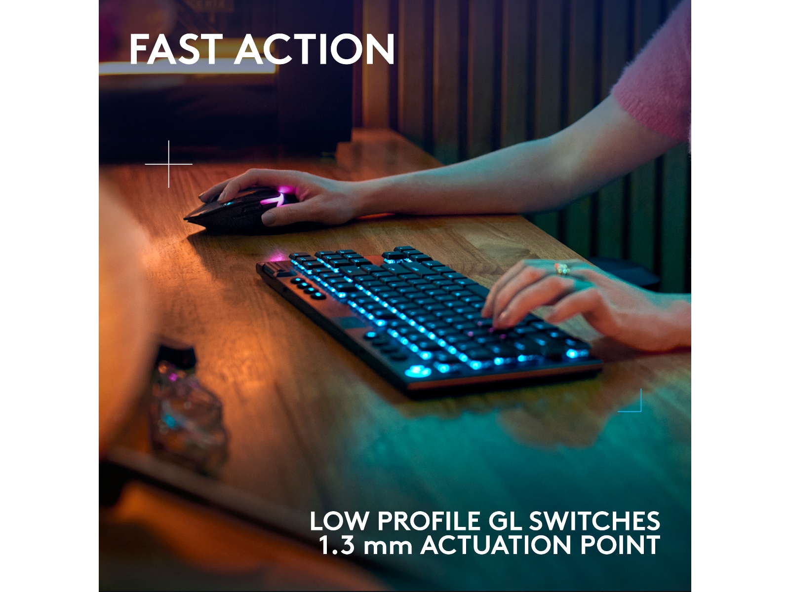 Logitech G915 X Lightspeed TKL Trådlös Gamingtangentbord (svart -B-Grade Demo tangentbord