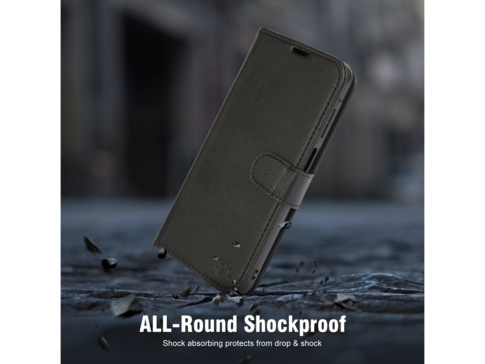 iiglo Galaxy A26 5G 2-i-1 Plånboksfodral (svart) Mobilskal