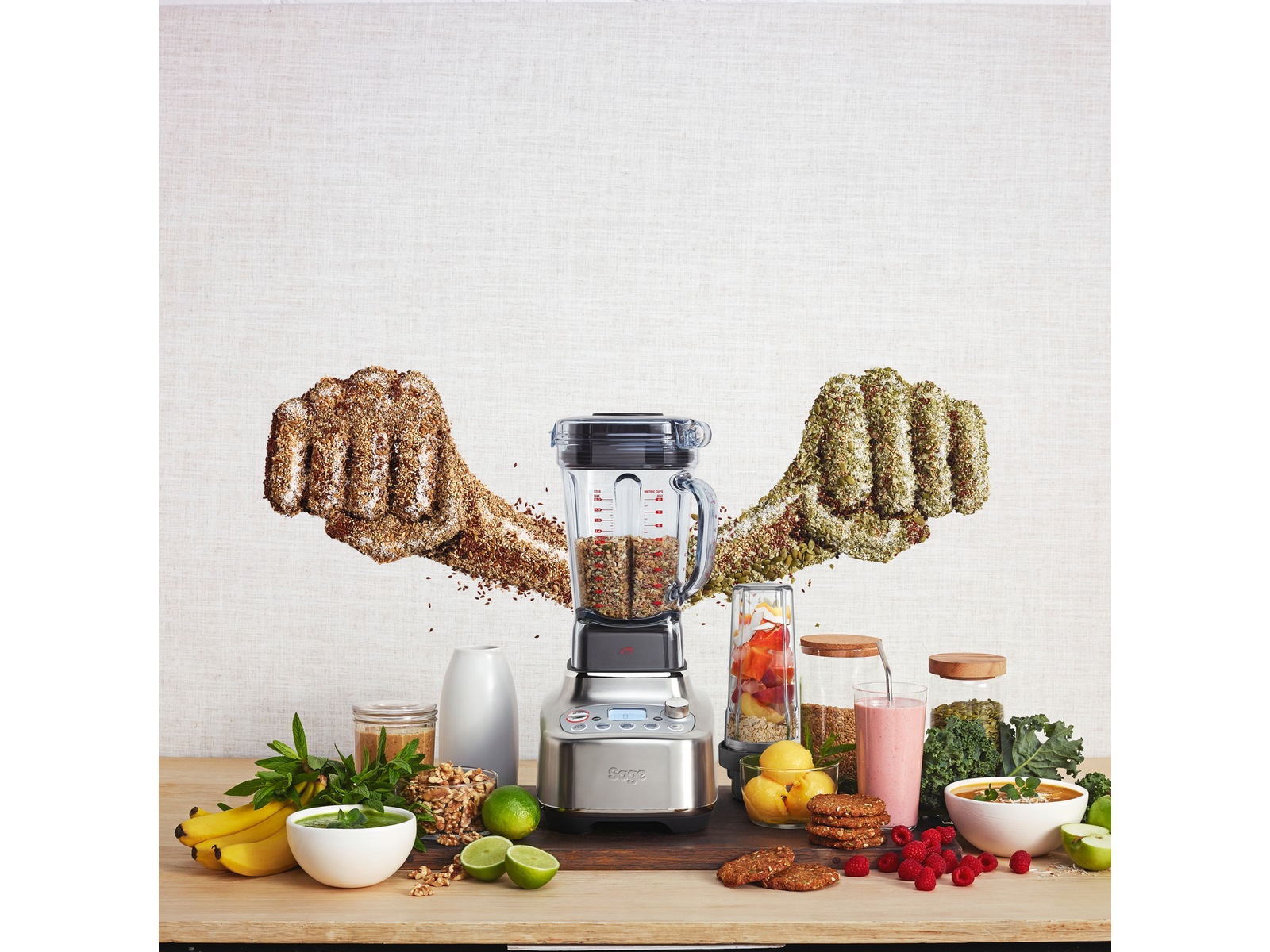 Sage Super Q Blender (borstat stål) -B-Grade Demo hem & hushåll