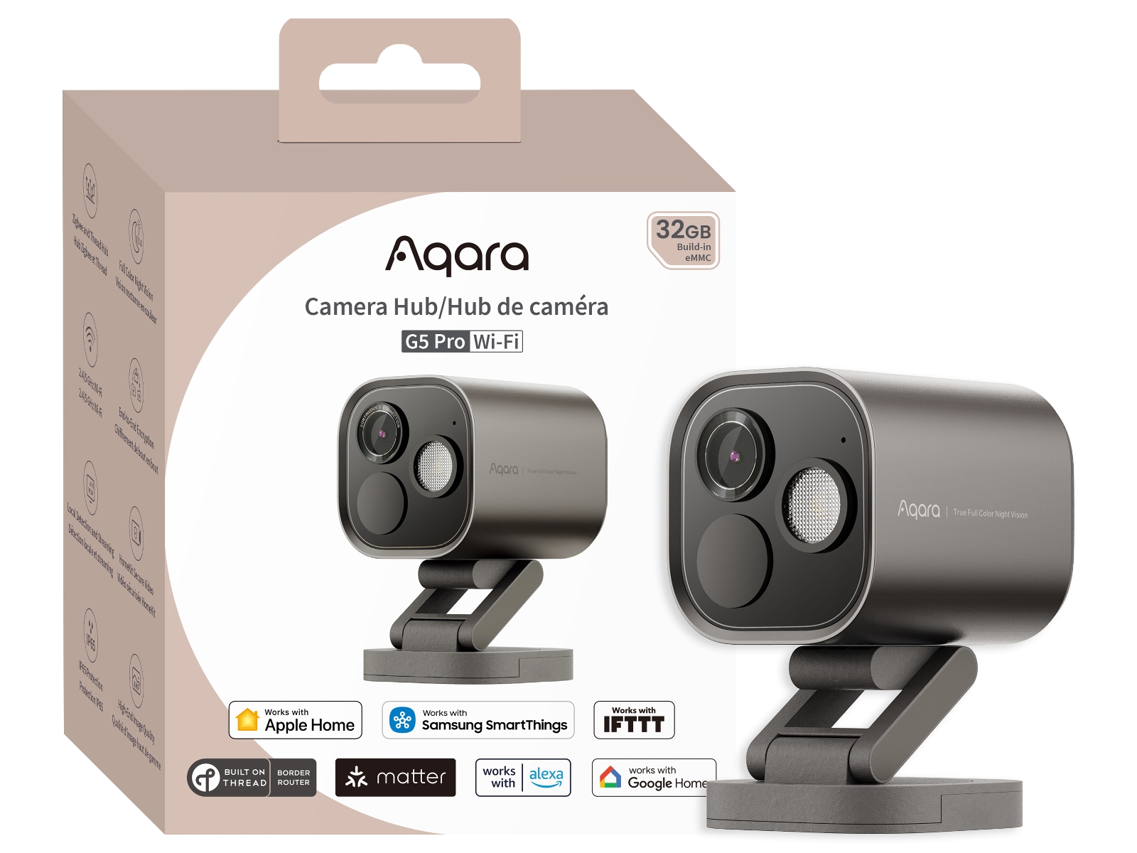 Aqara Camera Hub G5 Pro Wi-Fi (grå) Övervakningskamera