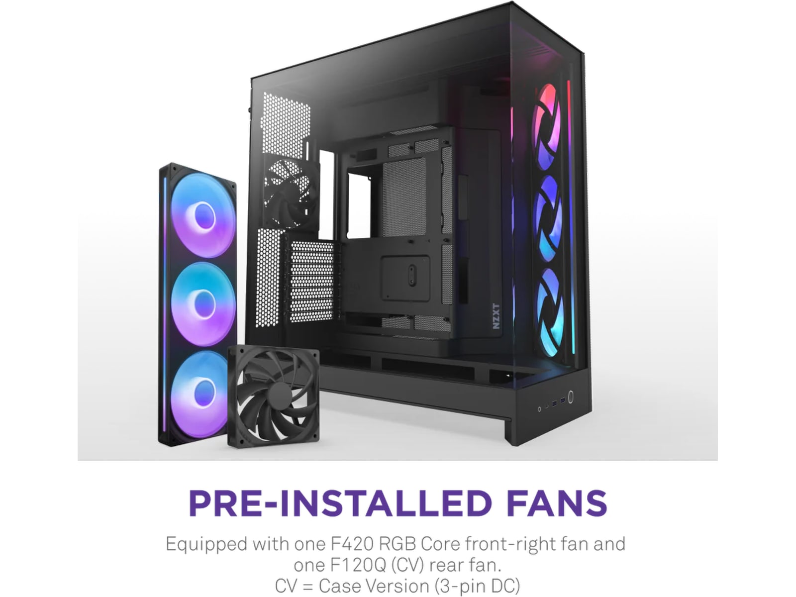 NZXT H9 Flow RGB Mid Tower (svart) Midi tower