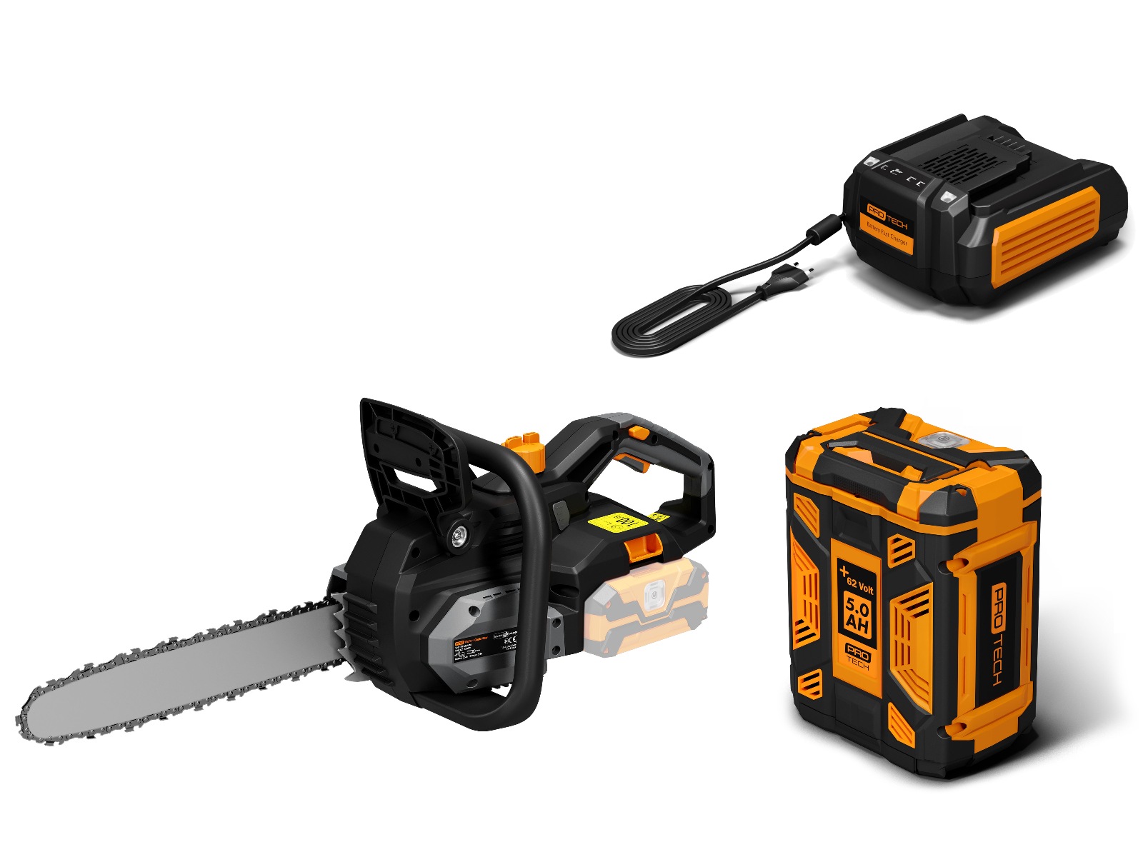 Protech +62 Volt borstfri motorsåg Motorsågar