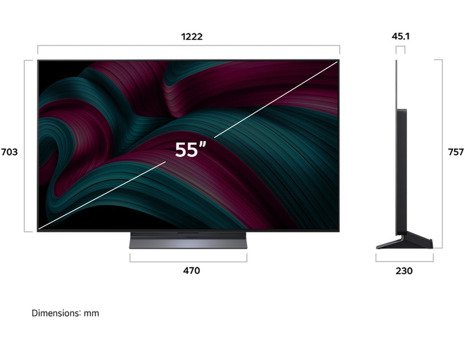 LG 55" C5 AI 4K OLED Smart TV (2025) 50 - 59 tums TV