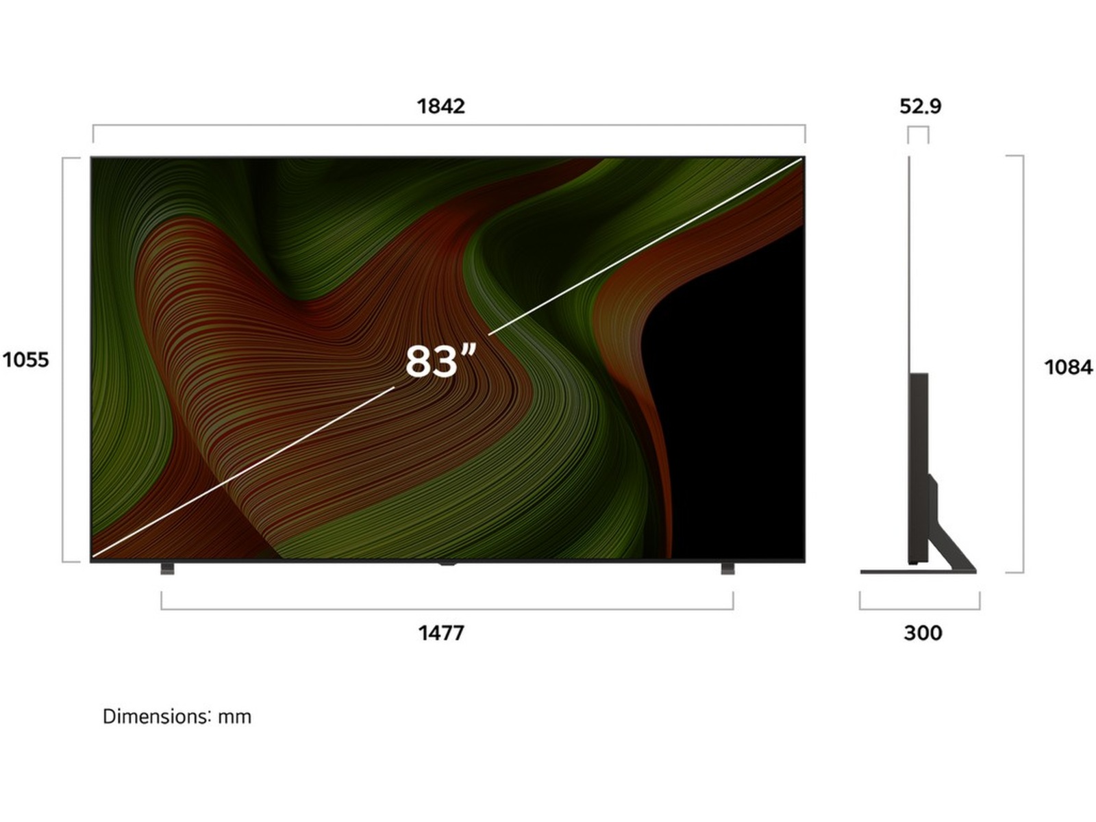 LG 83" B5 AI 4K OLED Smart TV (2025) Över 80 tums TV