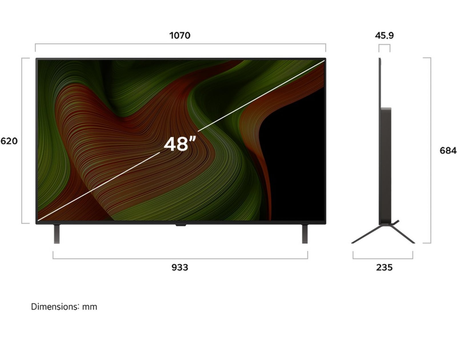LG 48" B5 AI 4K OLED Smart TV (2025) 20 - 49 tums TV