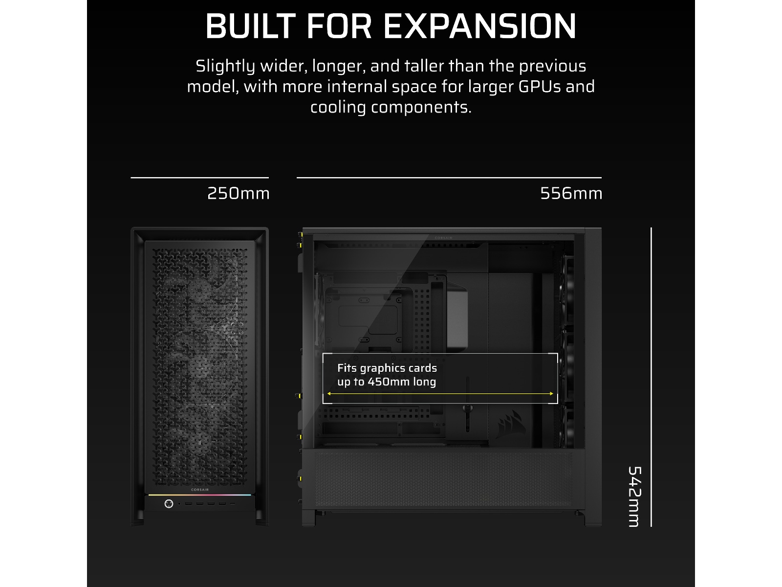 Corsair FRAME 5000D RS Mid Tower (svart) Midi tower