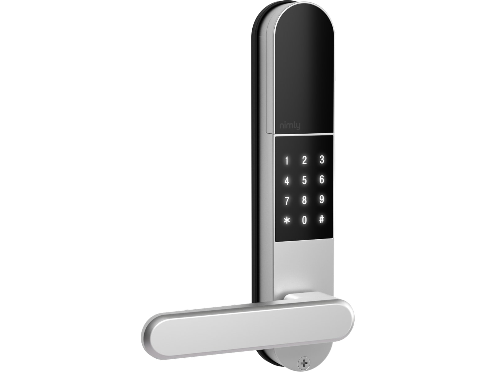 nimly Touch Pro smart lås (svart/silver) Elektroniskt dörrlås