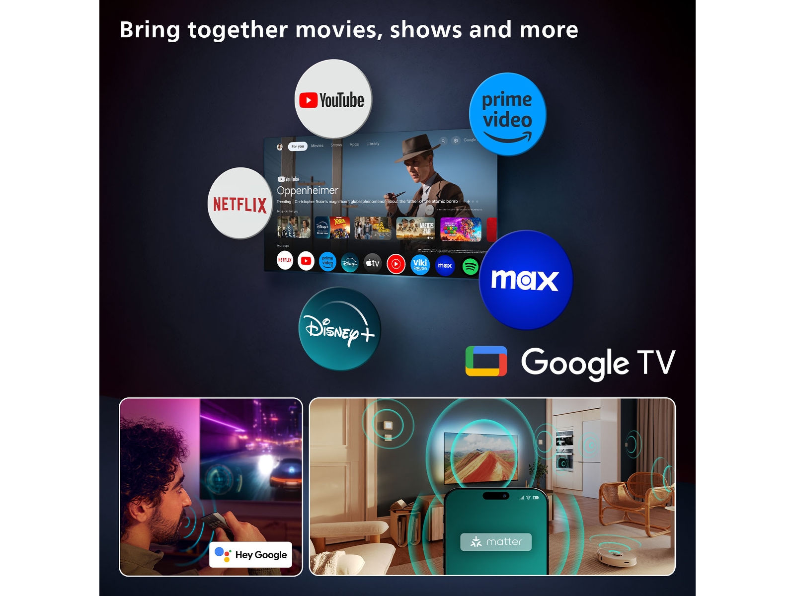 Philips 48" OLED810/12 OLED Smart Ambilight AI TV (2025) 20 - 49 tums TV