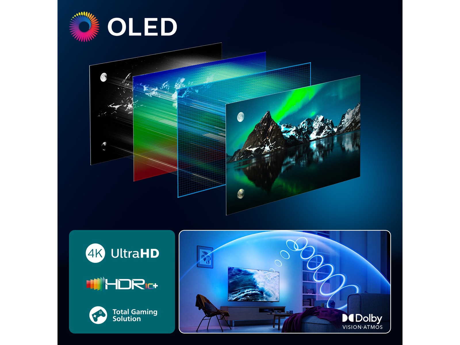 Philips 65" OLED810/12 OLED Smart Ambilight AI TV (2025) 60 - 69 tums TV