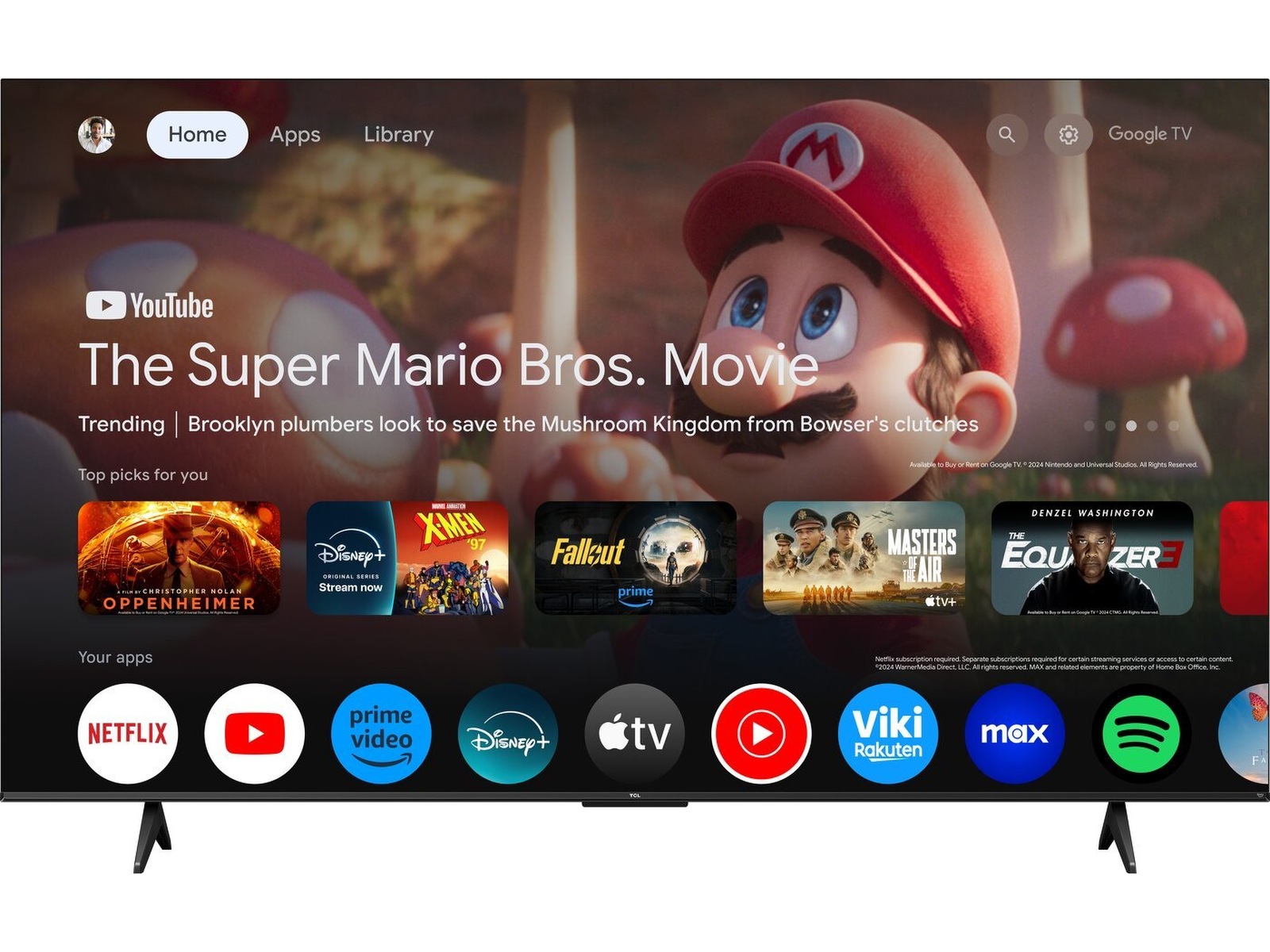 TCL 4K QLED Google TV 75T69C 70 - 79 tums TV