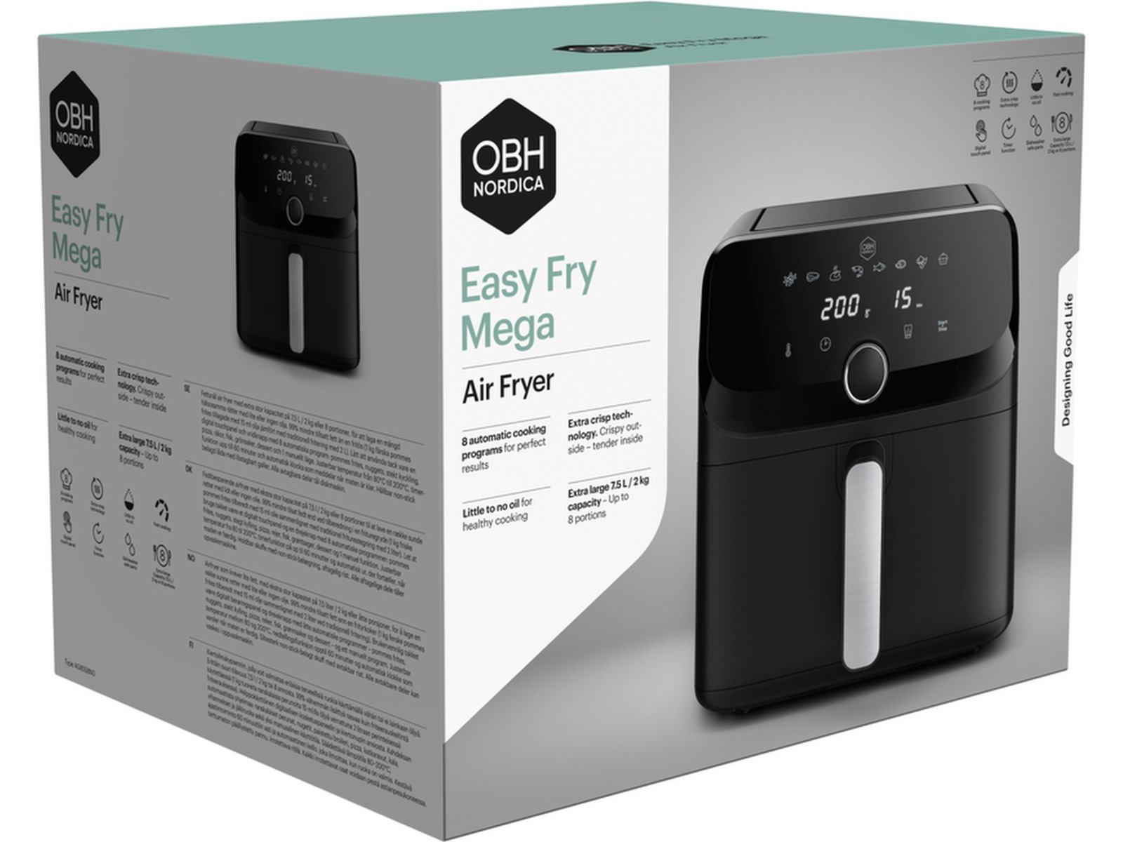 OBH Nordica Easy Fry Mega Airfryer AG8558N0 Airfryer