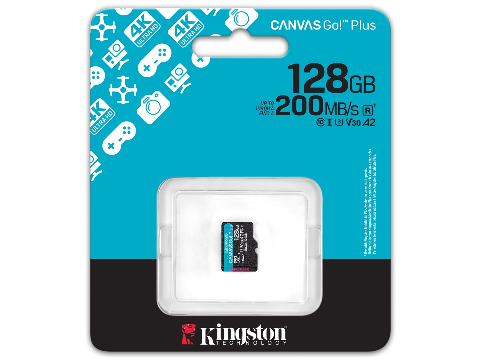 Kingston Canvas Go! Plus microSD 128GB Minneskort