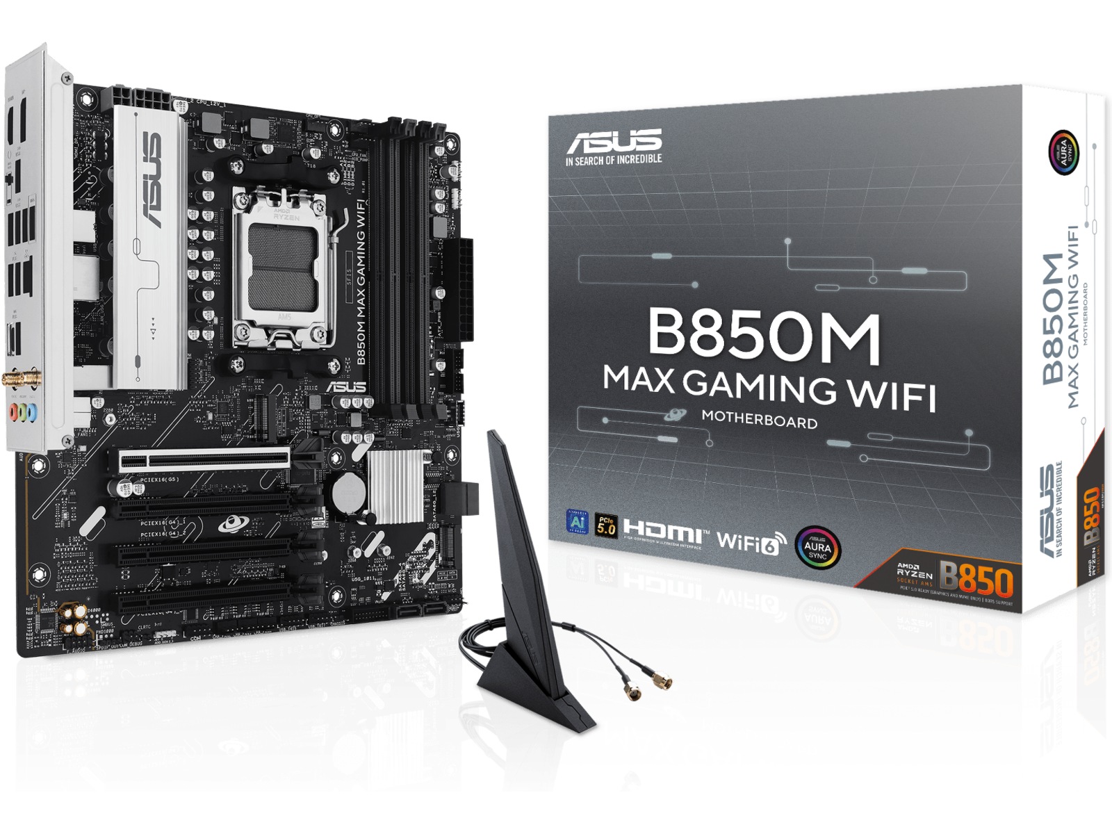 Asus B850M MAX GAMING WIFI Moderkort AMD Socket