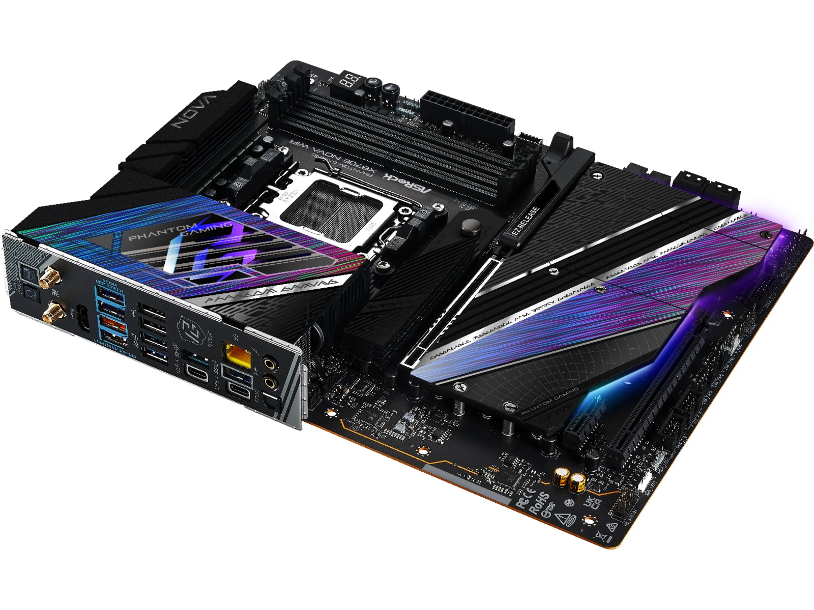 ASRock X870E Phantom Gaming Nova WiFi Moderkort -B-Grade Demo moderkort